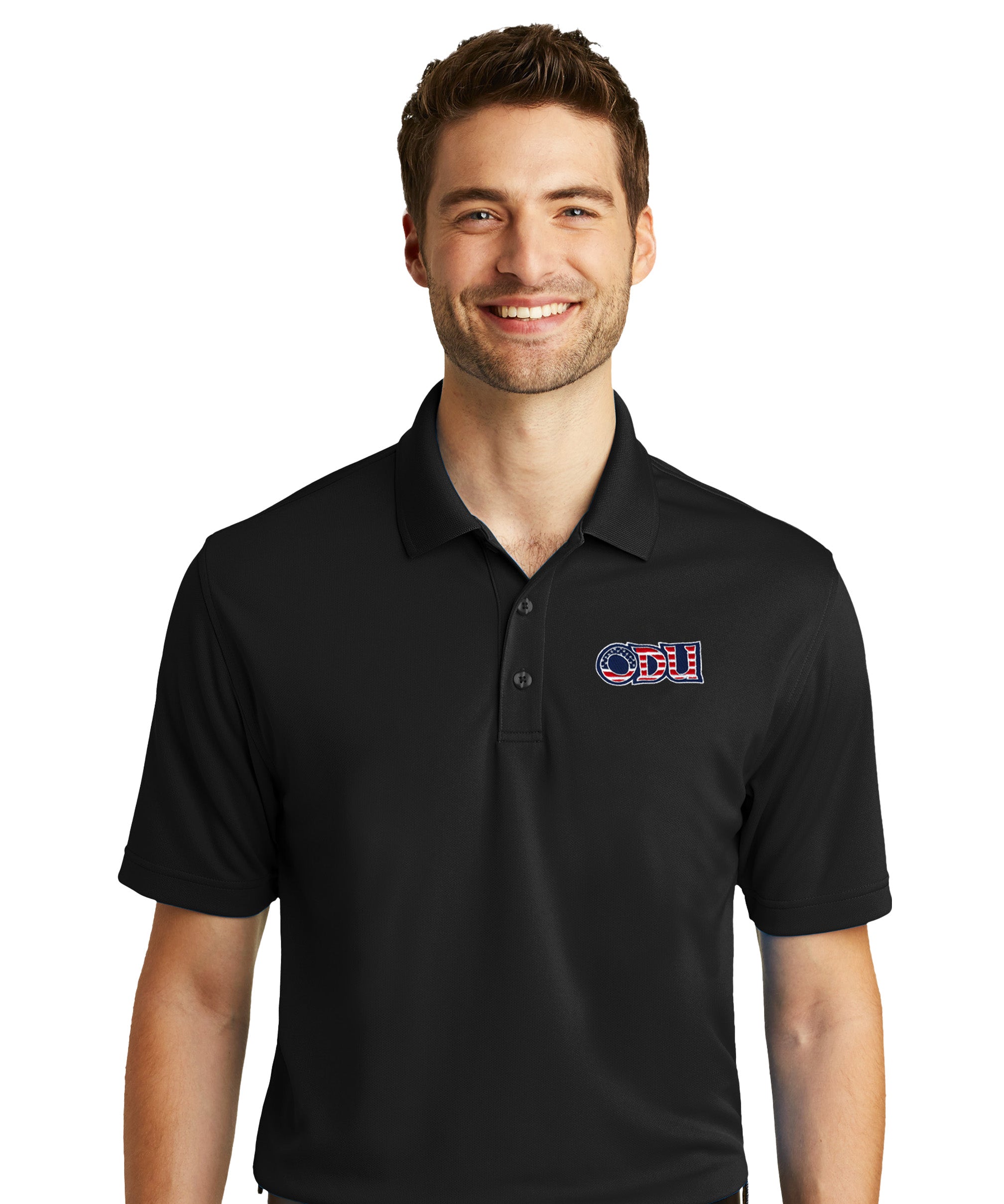 Old Dominion University, ODU Military - Logo, Port Authority® Dry Zone® UV Micro-Mesh Polo Shirt - Black