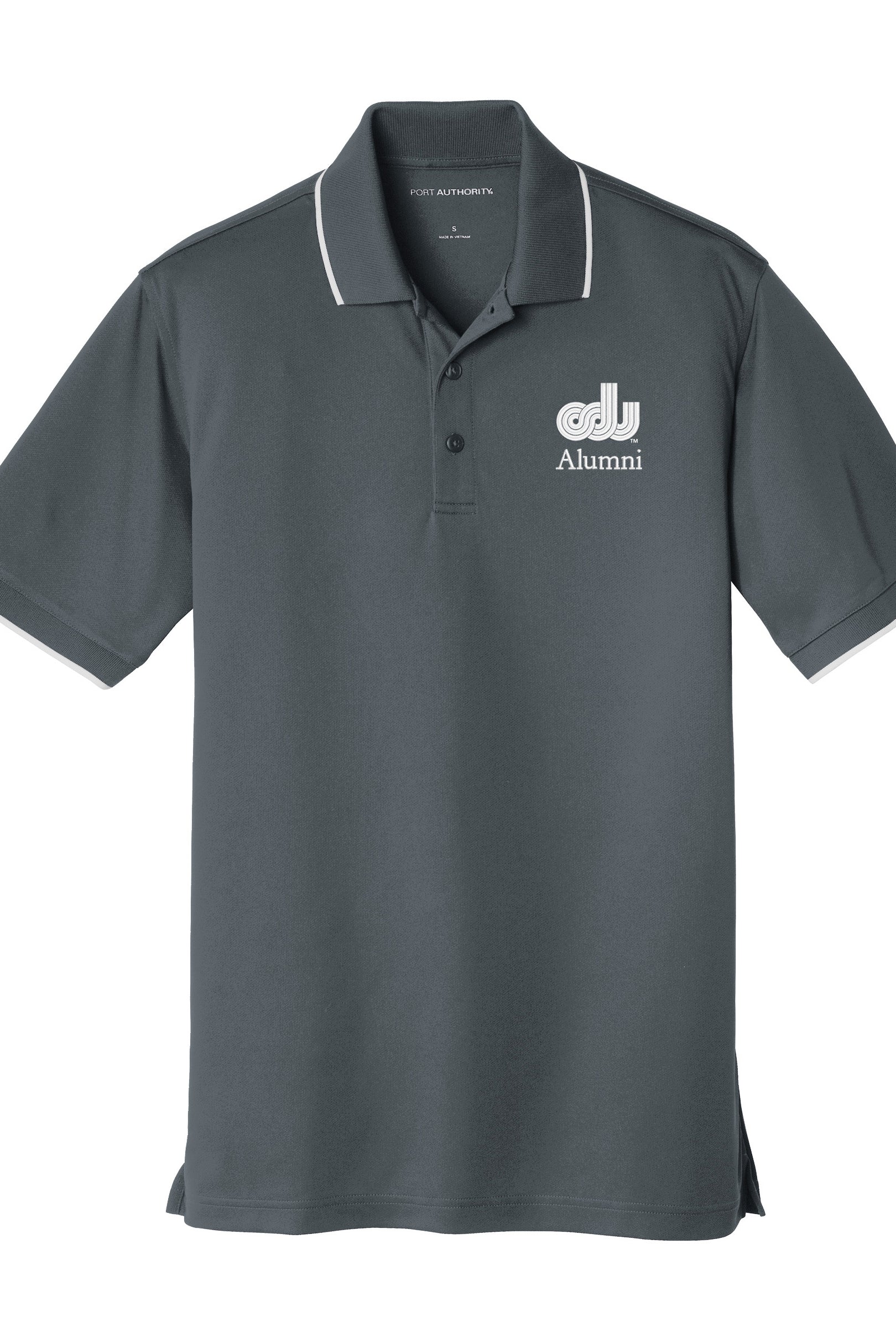 Old Dominion University, ODU, Vintage, Alumni, Port Authority® Dry Zone® UV Micro-Mesh Tipped Polo Shirt - Graphite