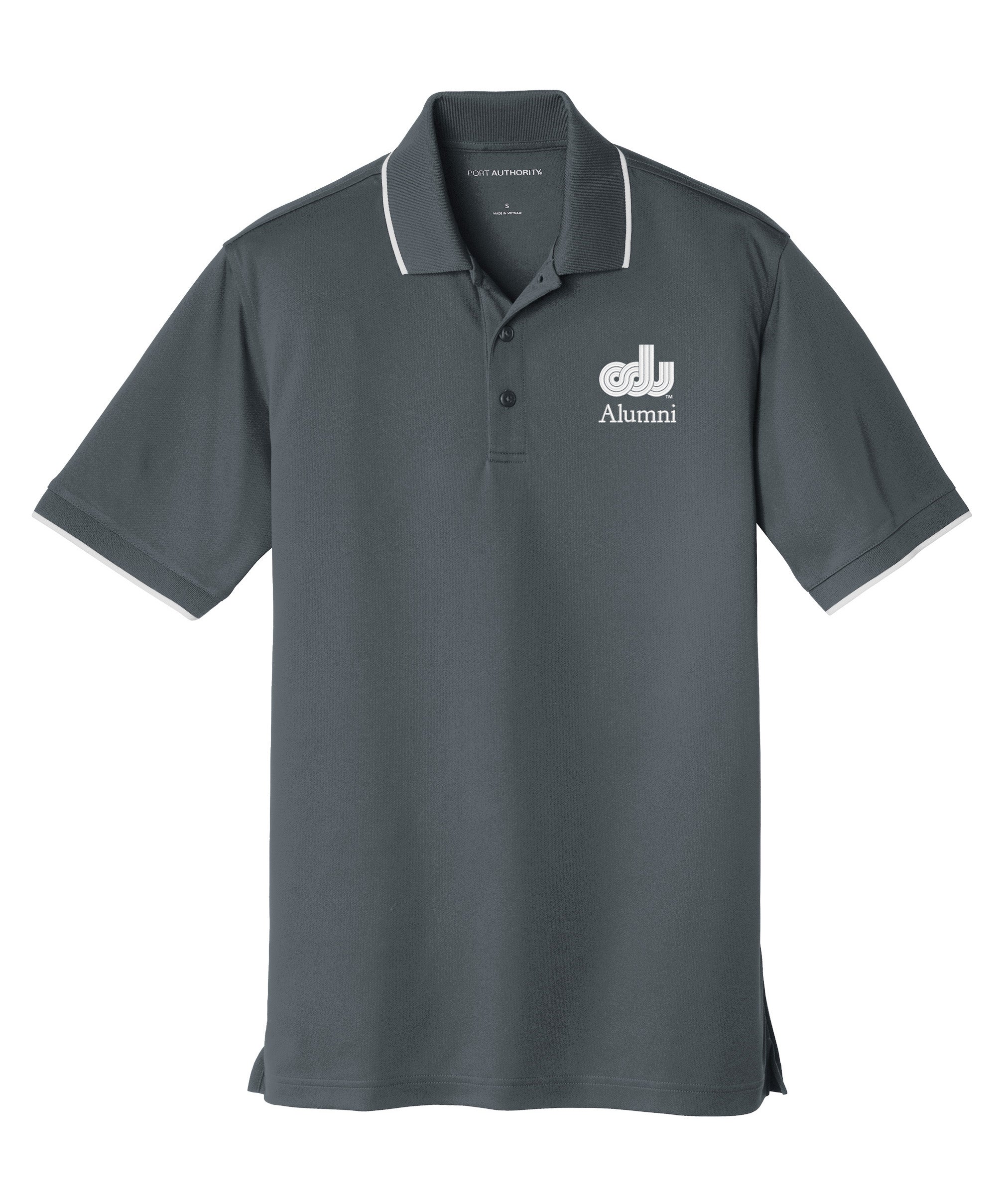 Old Dominion University, ODU, Vintage, Alumni, Port Authority® Dry Zone® UV Micro-Mesh Tipped Polo Shirt - Graphite