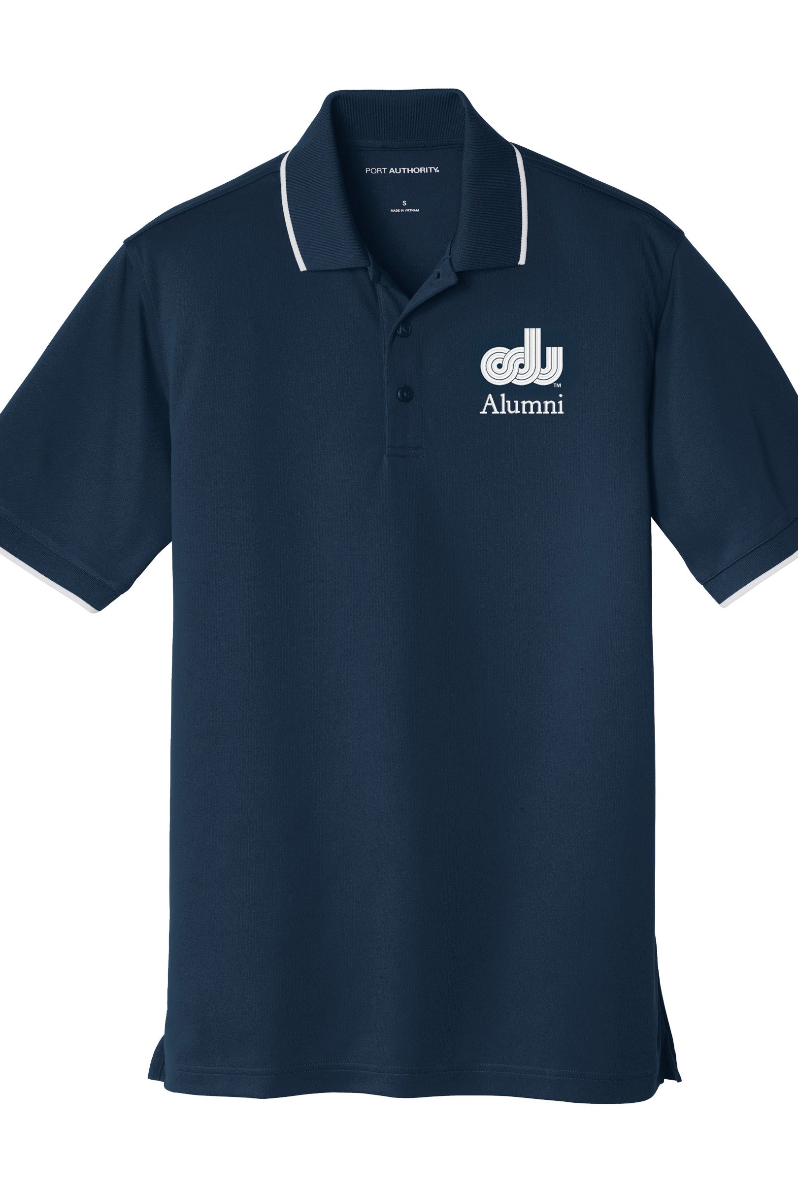 Old Dominion University, ODU, Vintage, Alumni, Port Authority® Dry Zone® UV Micro-Mesh Tipped Polo Shirt - River Blue Navy