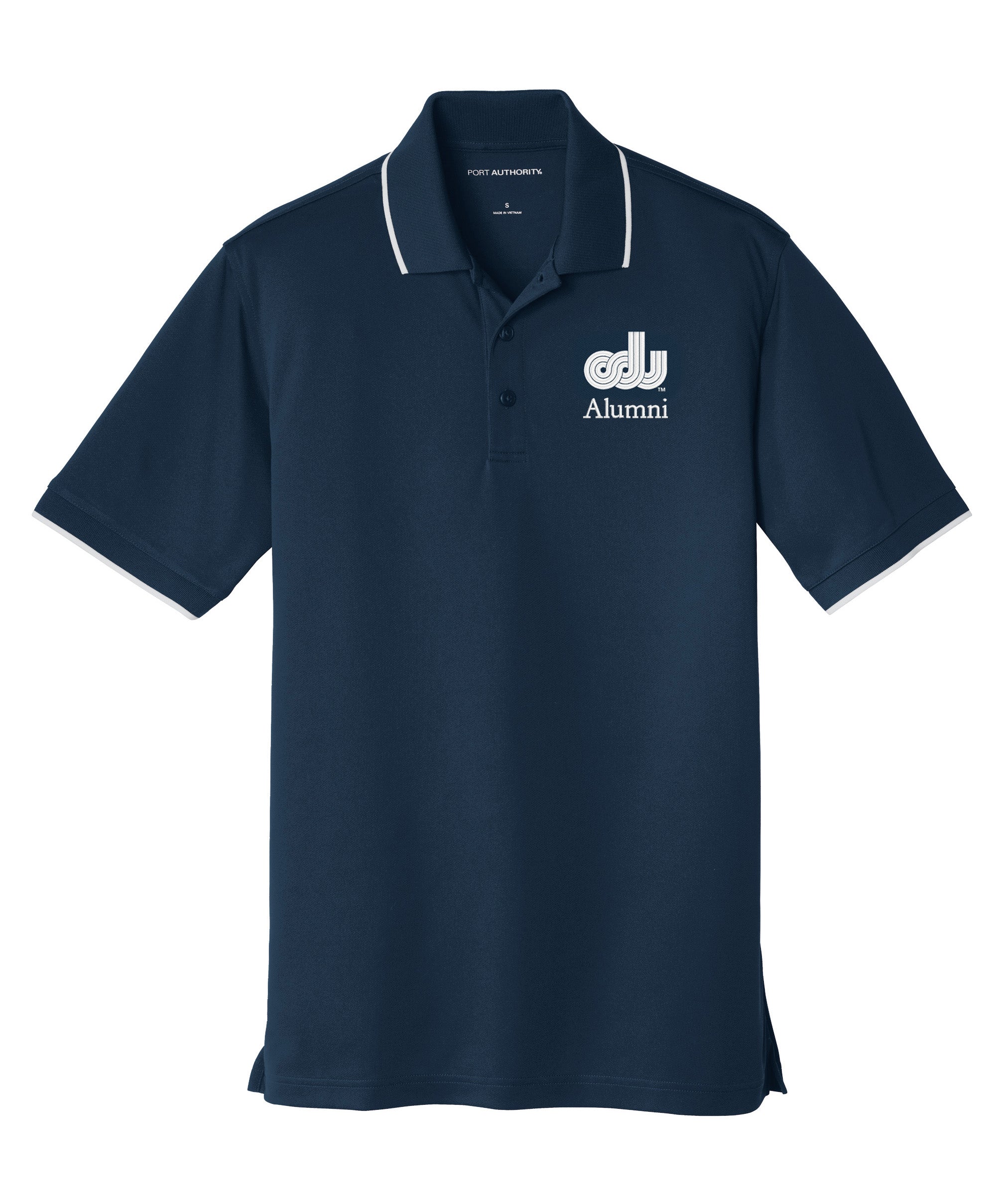 Old Dominion University, ODU, Vintage, Alumni, Port Authority® Dry Zone® UV Micro-Mesh Tipped Polo Shirt - River Blue Navy