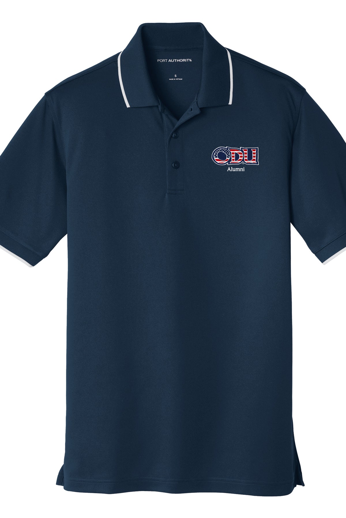 Old Dominion University, ODU Military - Alumni, UV Micro-Mesh Tipped Polo - Navy