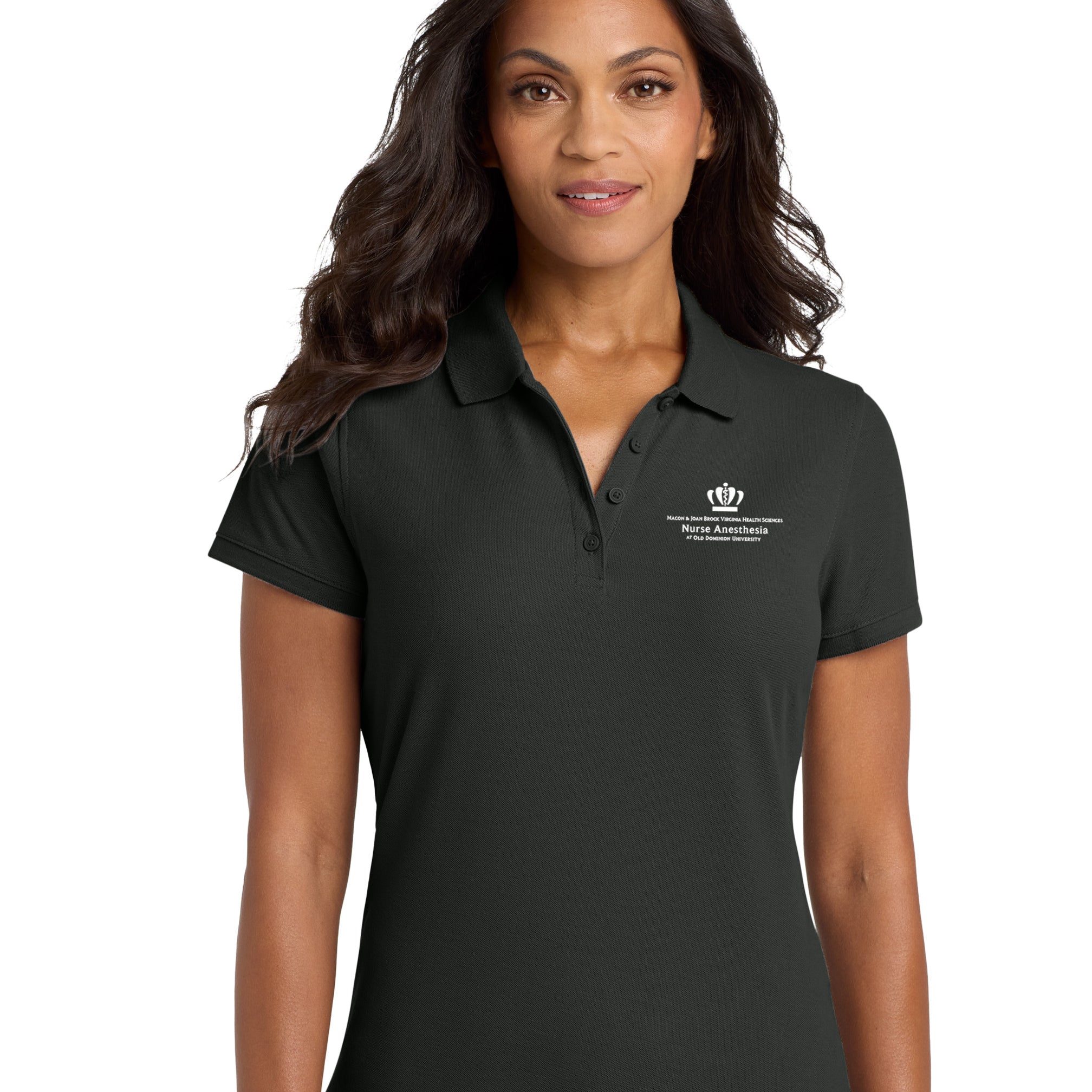 Old Dominion University, Nurse Anesthesia, Women's Core Classic Pique Polo - Black