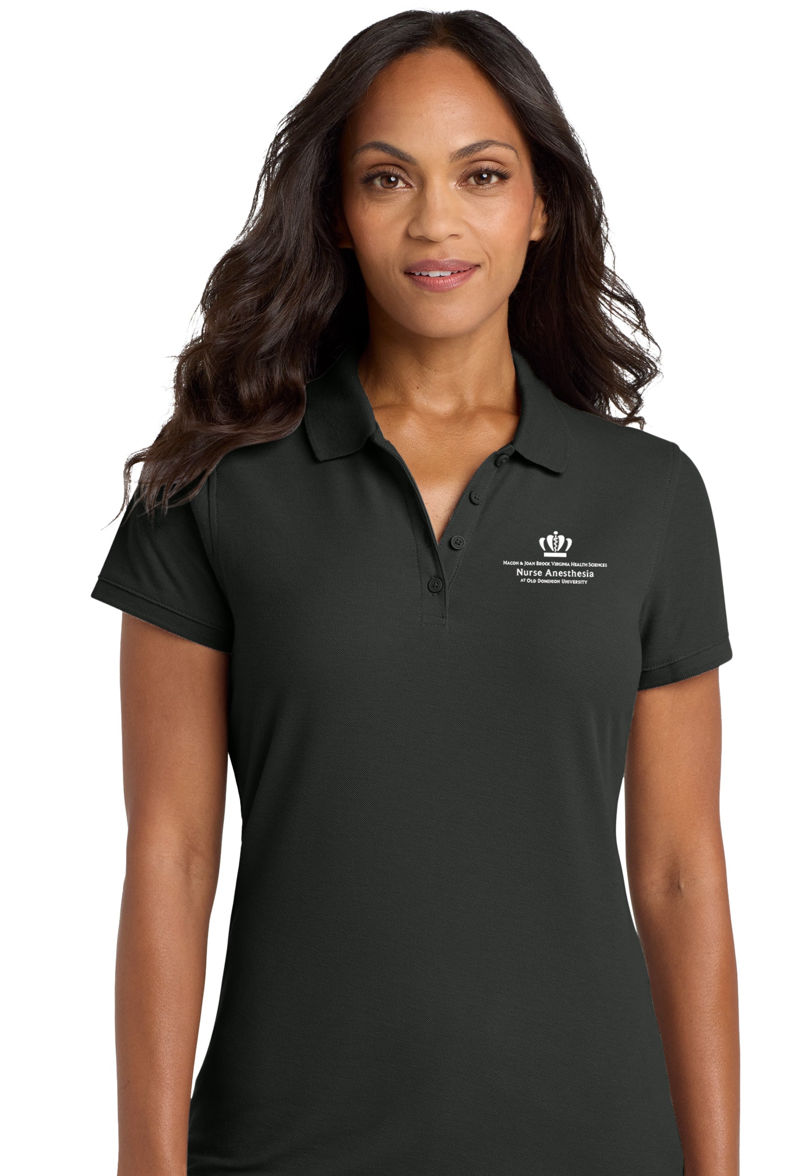 Old Dominion University, Nurse Anesthesia, Women's Core Classic Pique Polo - Black