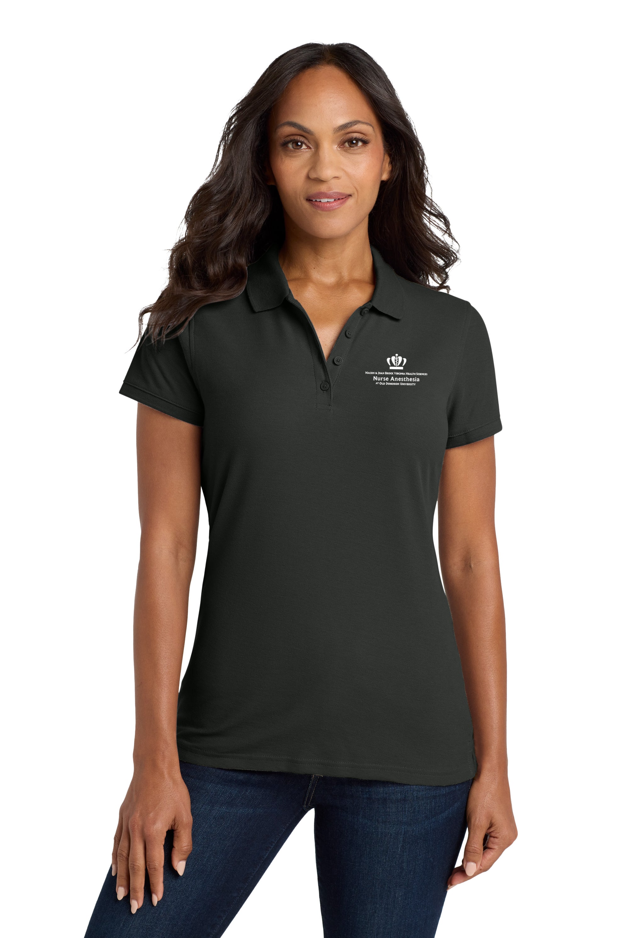 Old Dominion University, Nurse Anesthesia, Women's Core Classic Pique Polo - Black