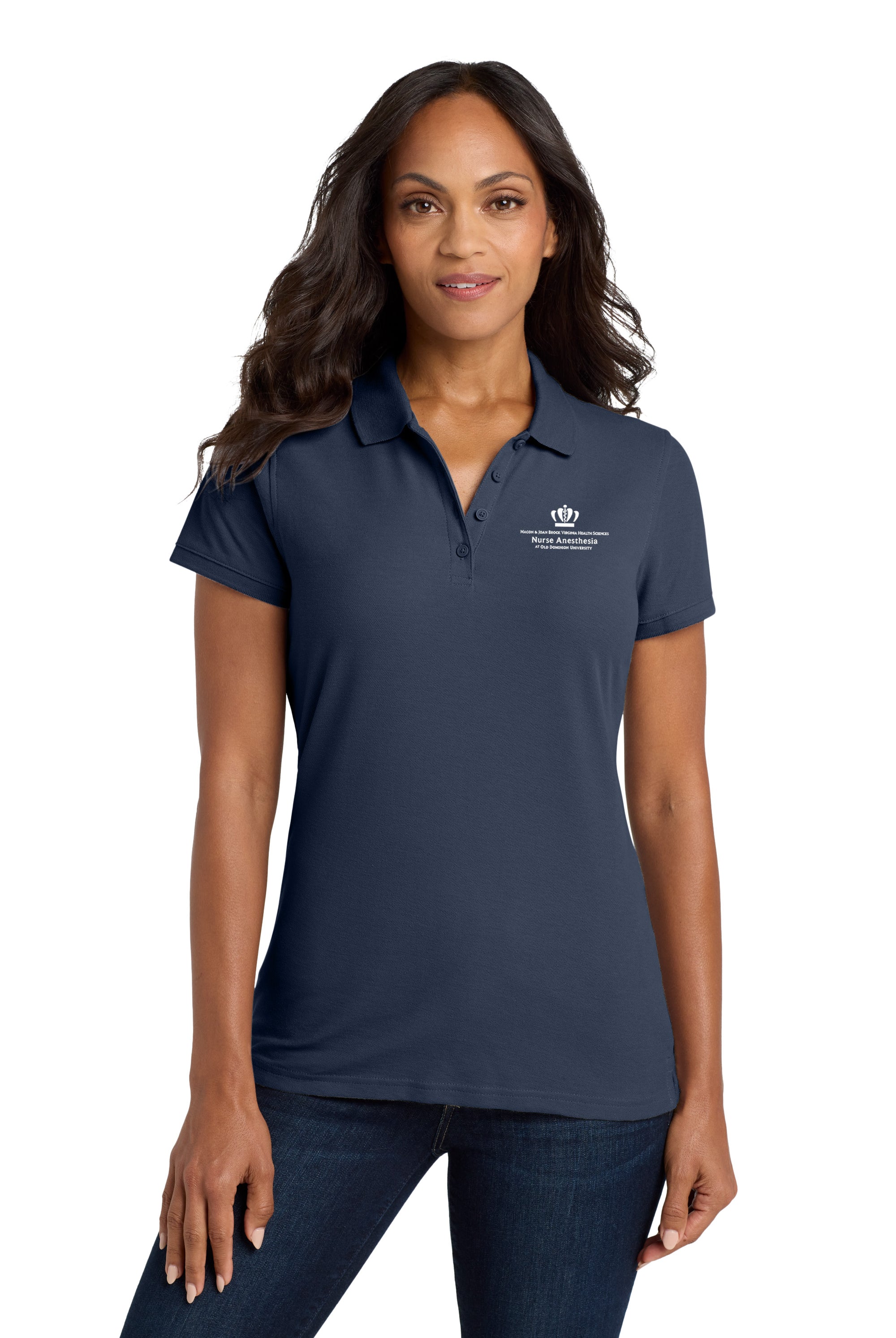 Old Dominion University, Nurse Anesthesia, Women's Core Classic Pique Polo - Navy