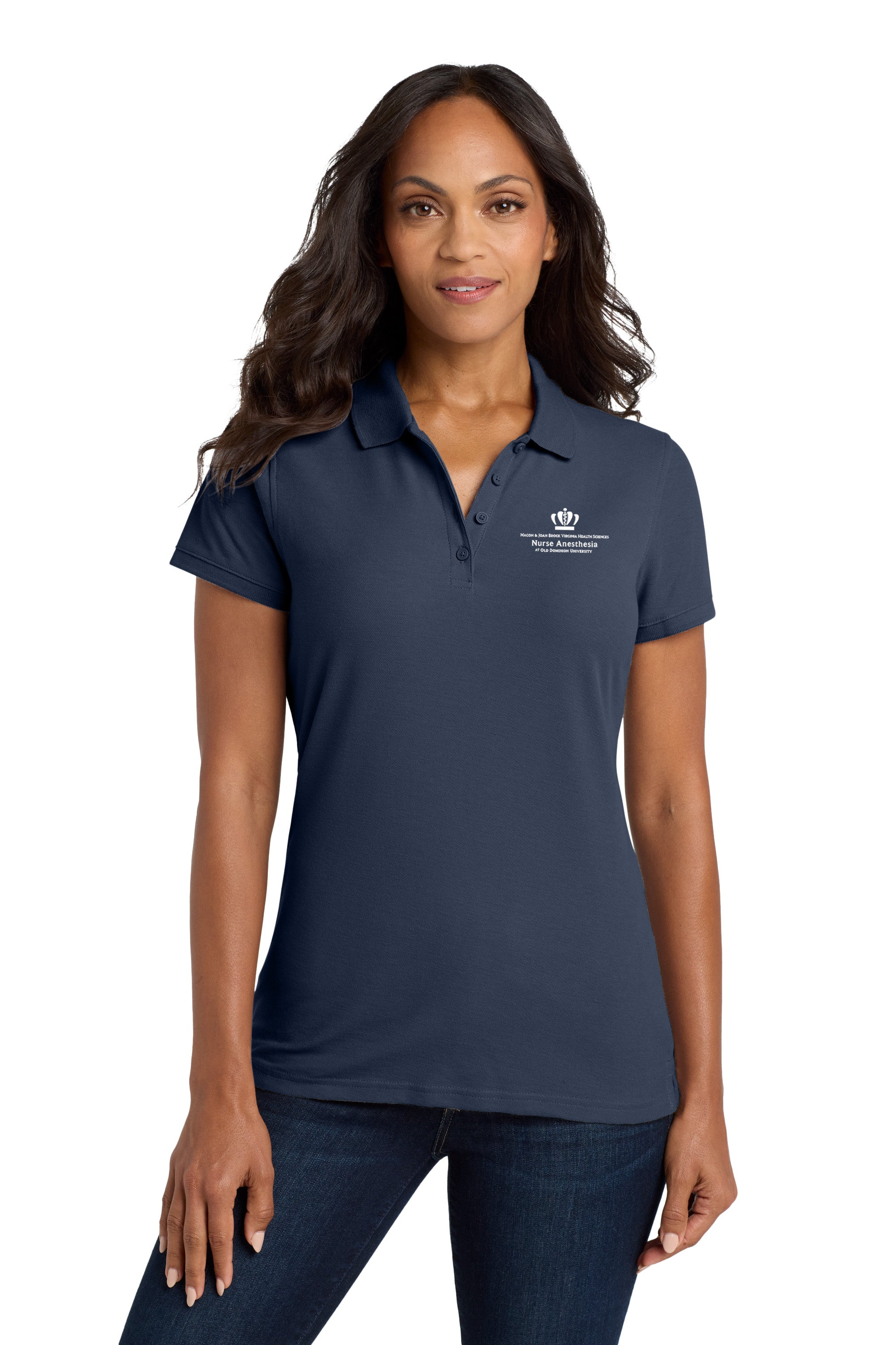 Old Dominion University, Nurse Anesthesia, Women's Core Classic Pique Polo - Navy