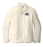 Old Dominion University, Vintage Logo, Women's Cozy Fleece Jacket- Marshmallow