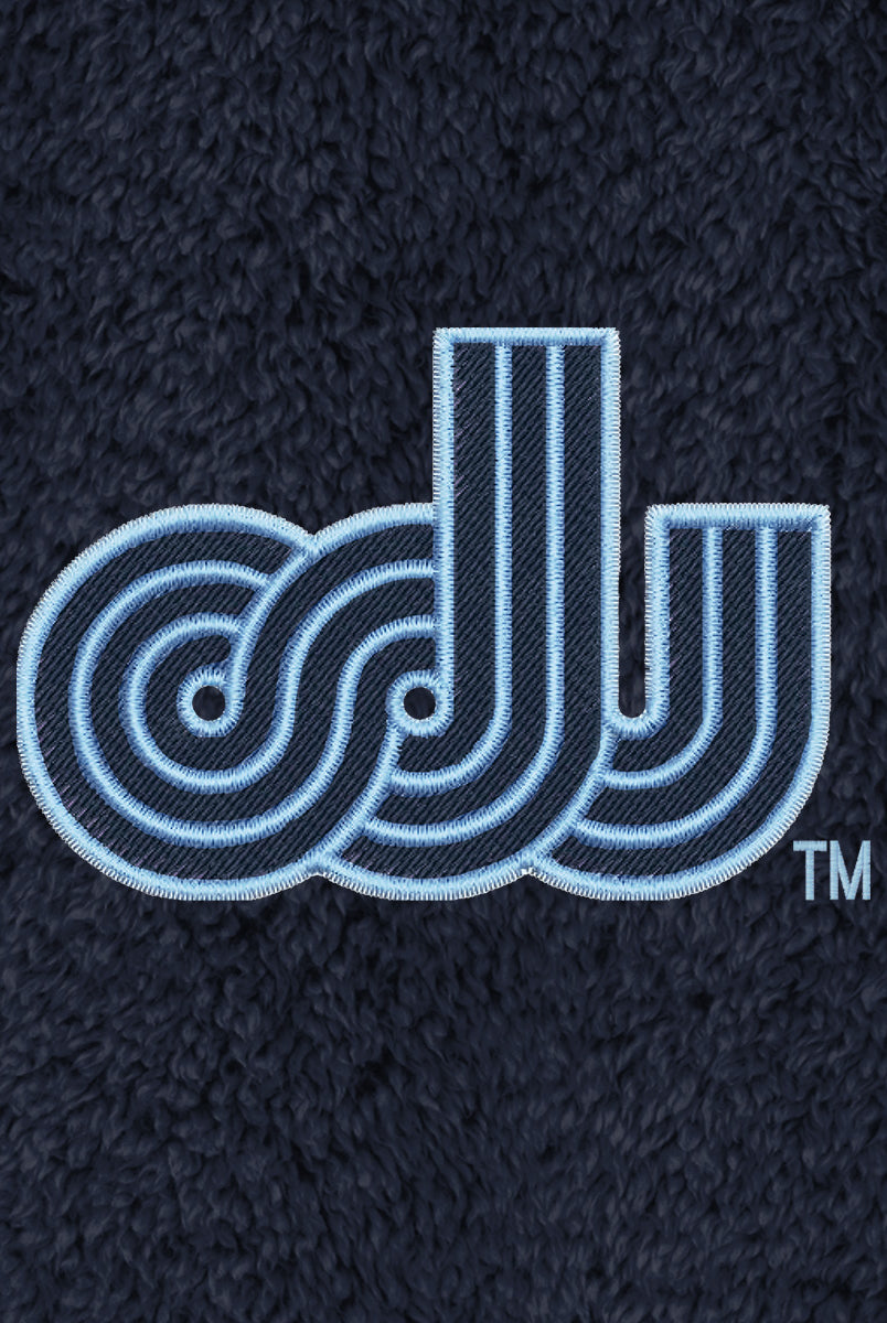 Old Dominion University, Vintage Logo, Women's Cozy Fleece Jacket- Navy