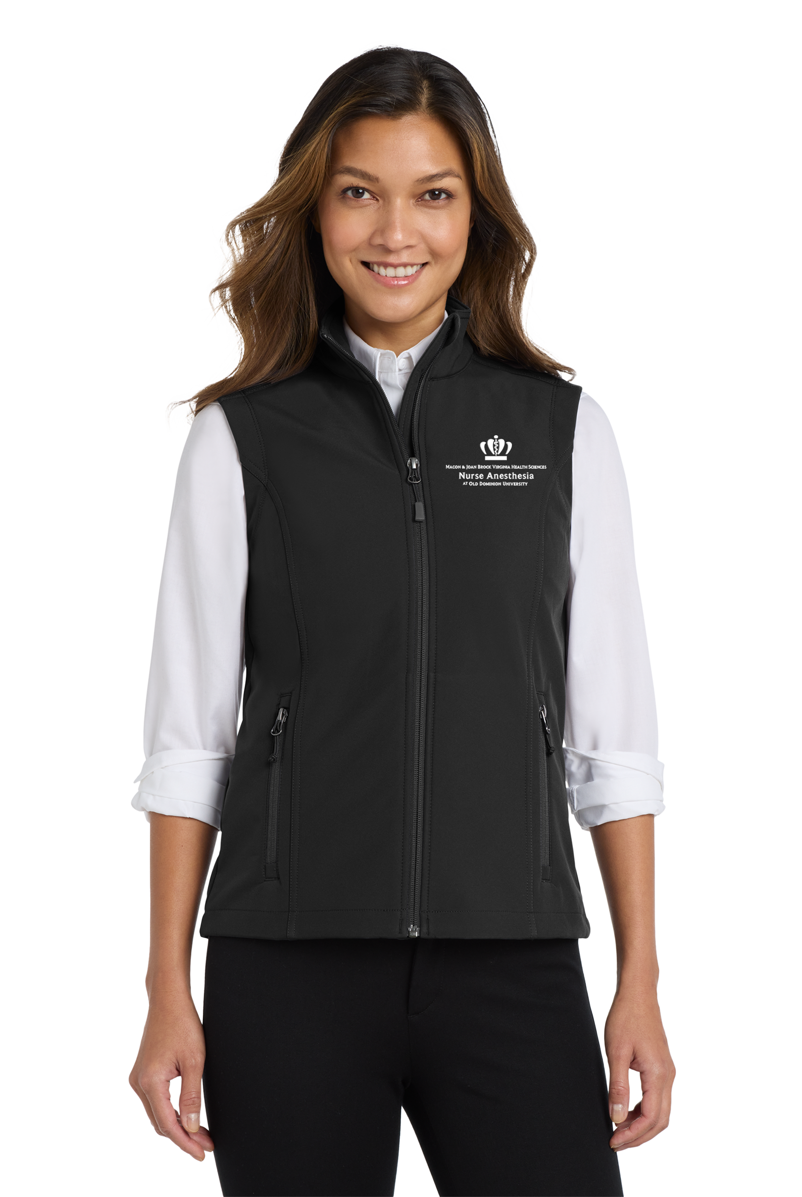 Old Dominion University, Port Authority® Women's Core Soft Shell Vest - Black
