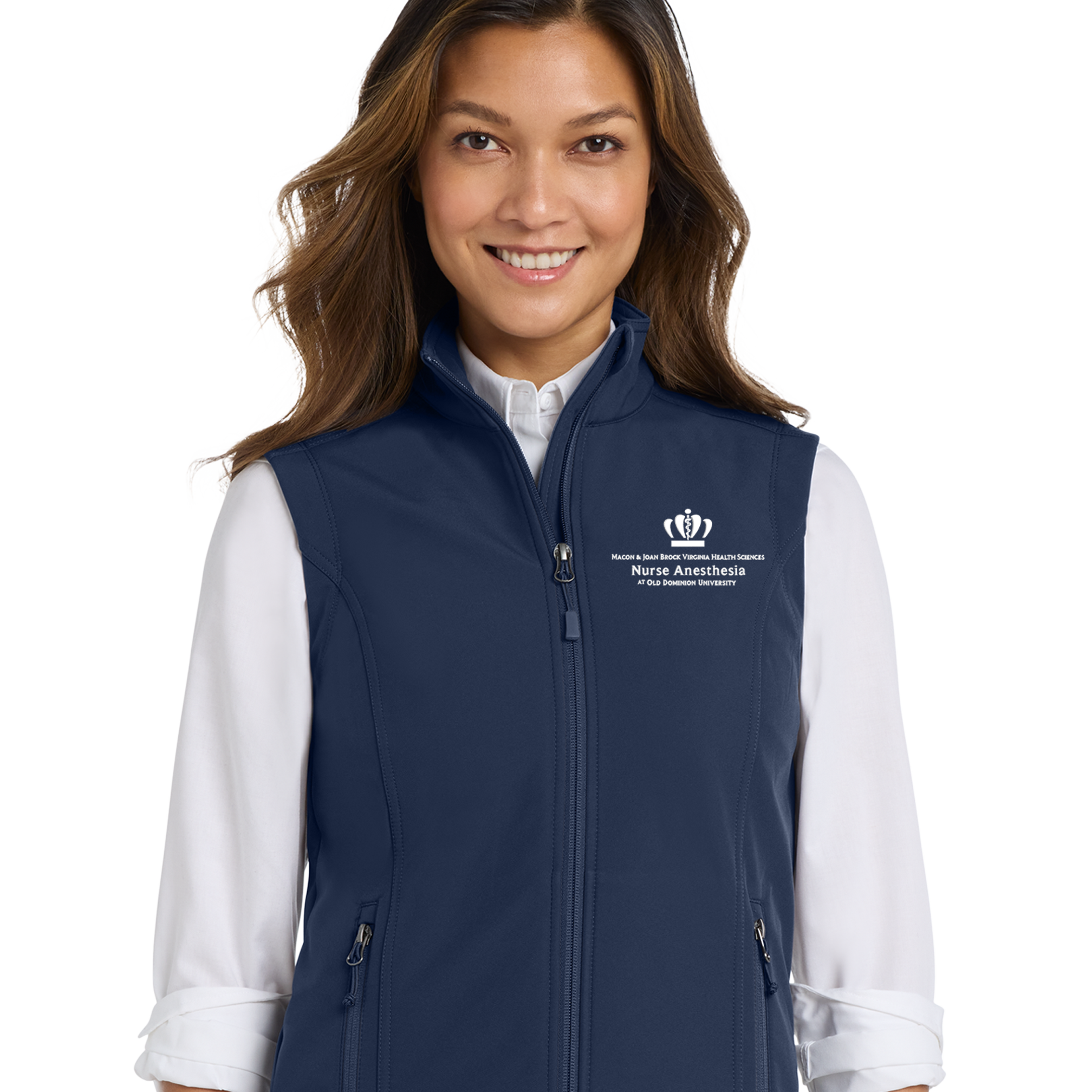 Old Dominion University, Port Authority® Women's Core Soft Shell Vest - Navy