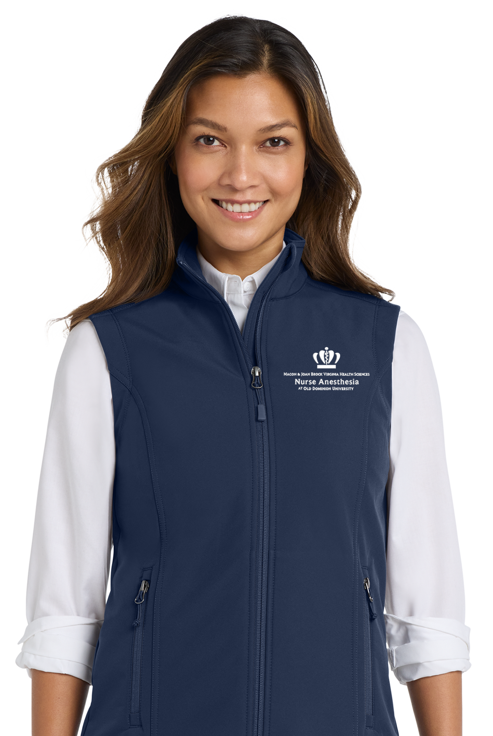 Old Dominion University, Port Authority® Women's Core Soft Shell Vest - Navy