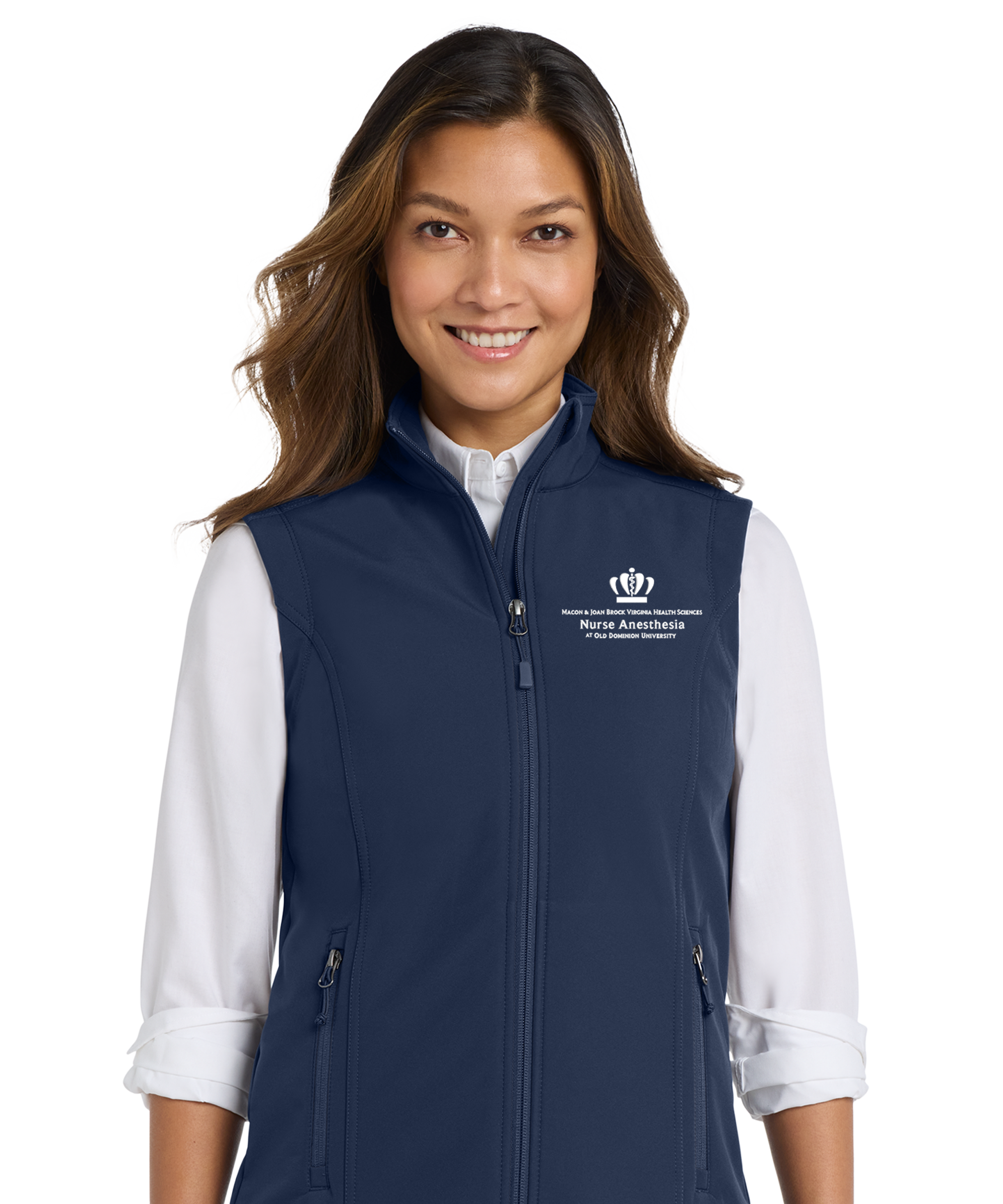 Old Dominion University, Port Authority® Women's Core Soft Shell Vest - Navy