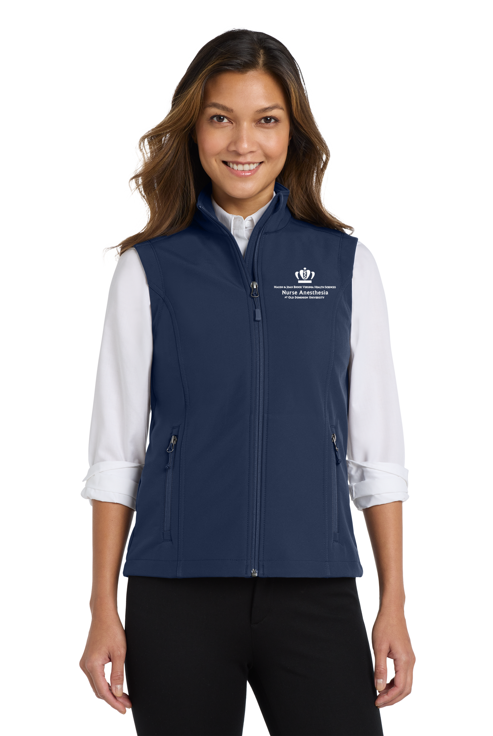 Old Dominion University, Port Authority® Women's Core Soft Shell Vest - Navy