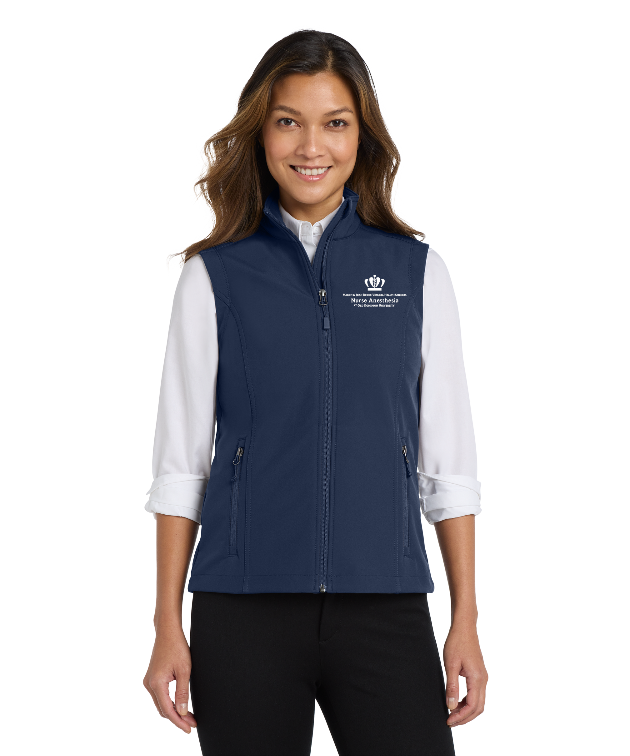 Old Dominion University, Port Authority® Women's Core Soft Shell Vest - Navy