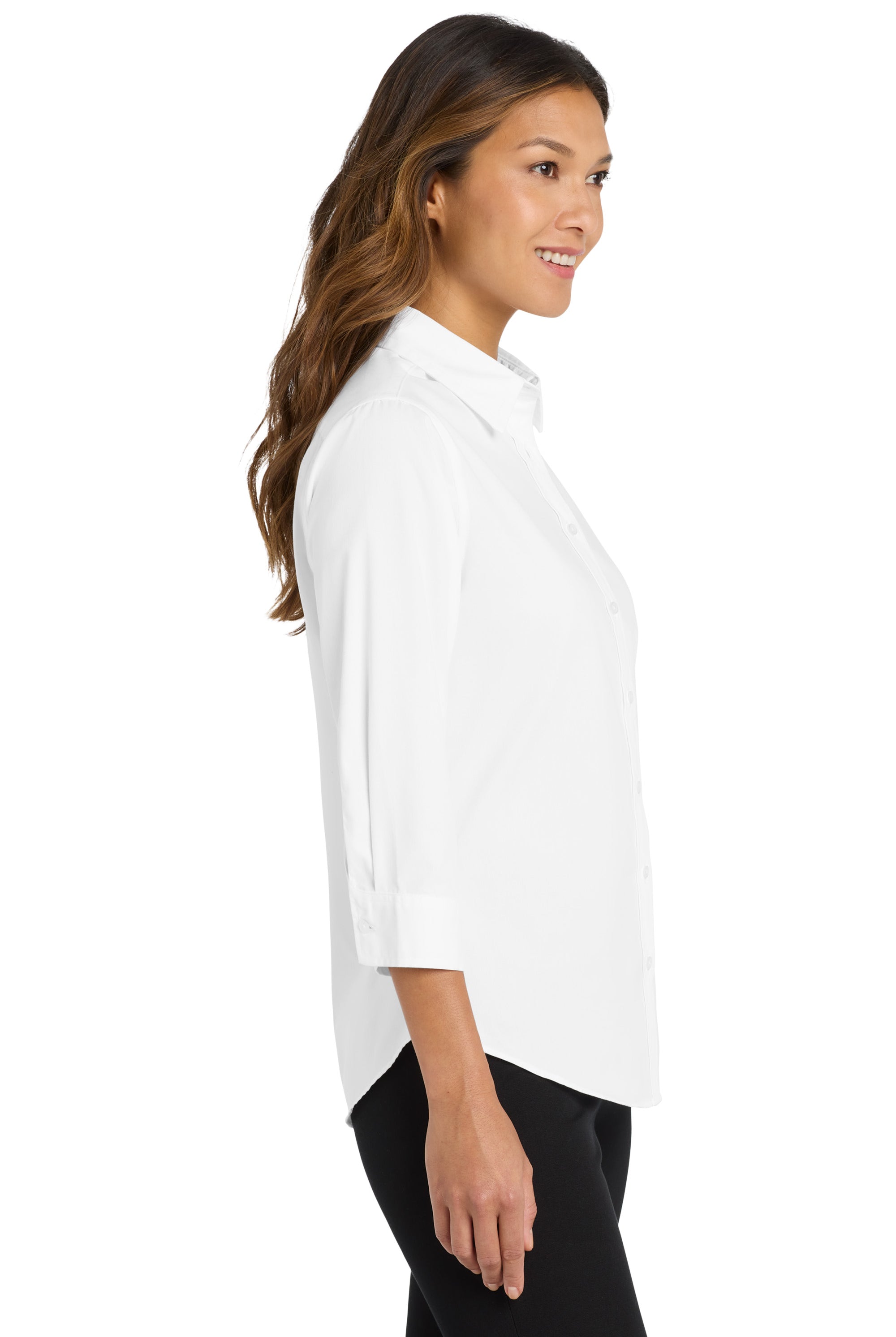 Old Dominion University, Nurse Anesthesia, Women's 3/4-Sleeve Easy Care Shirt - White