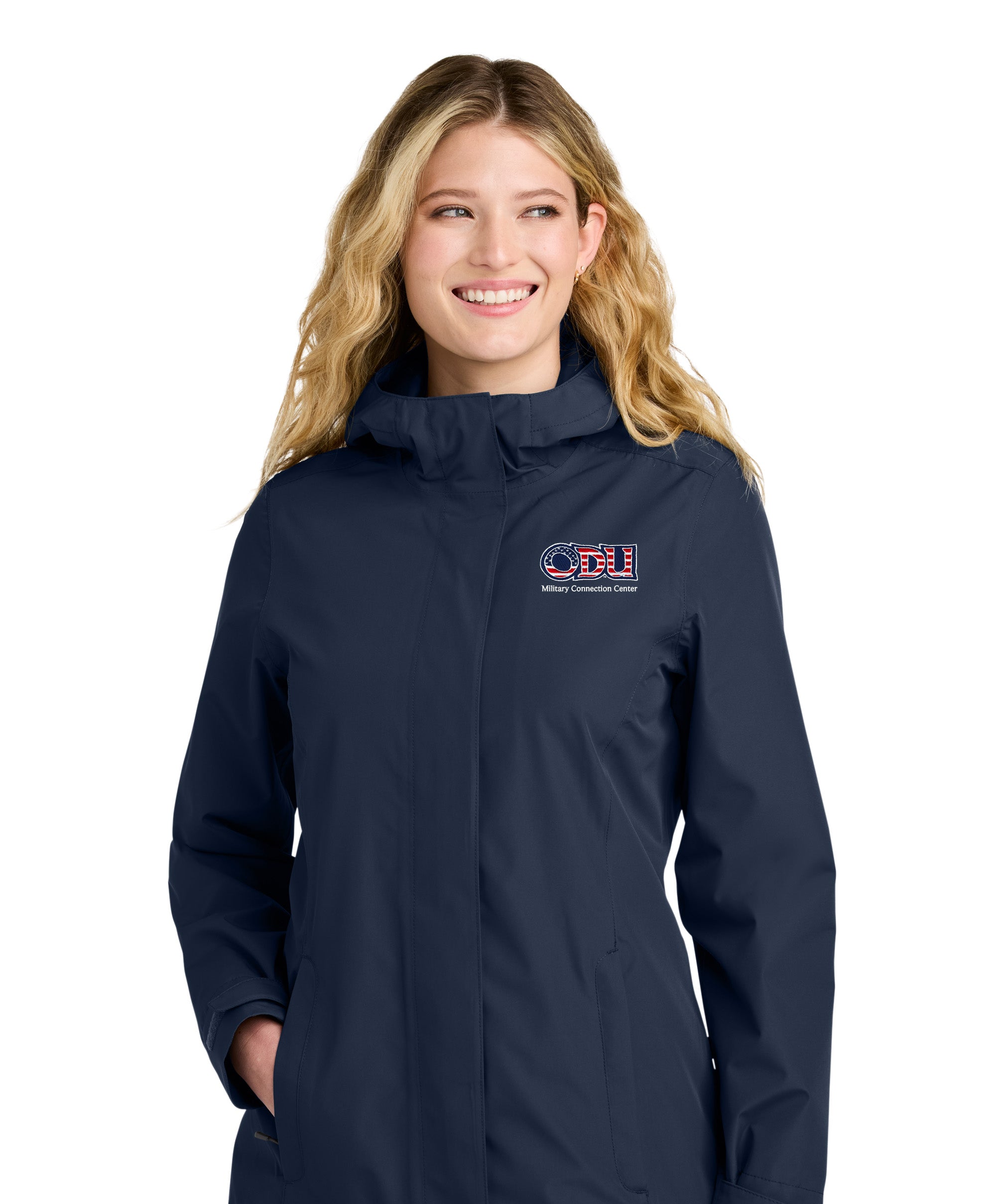 Old Dominion University, ODU Military - Military Connection Center, Women’s C-FREE® Rain Jacket - Navy