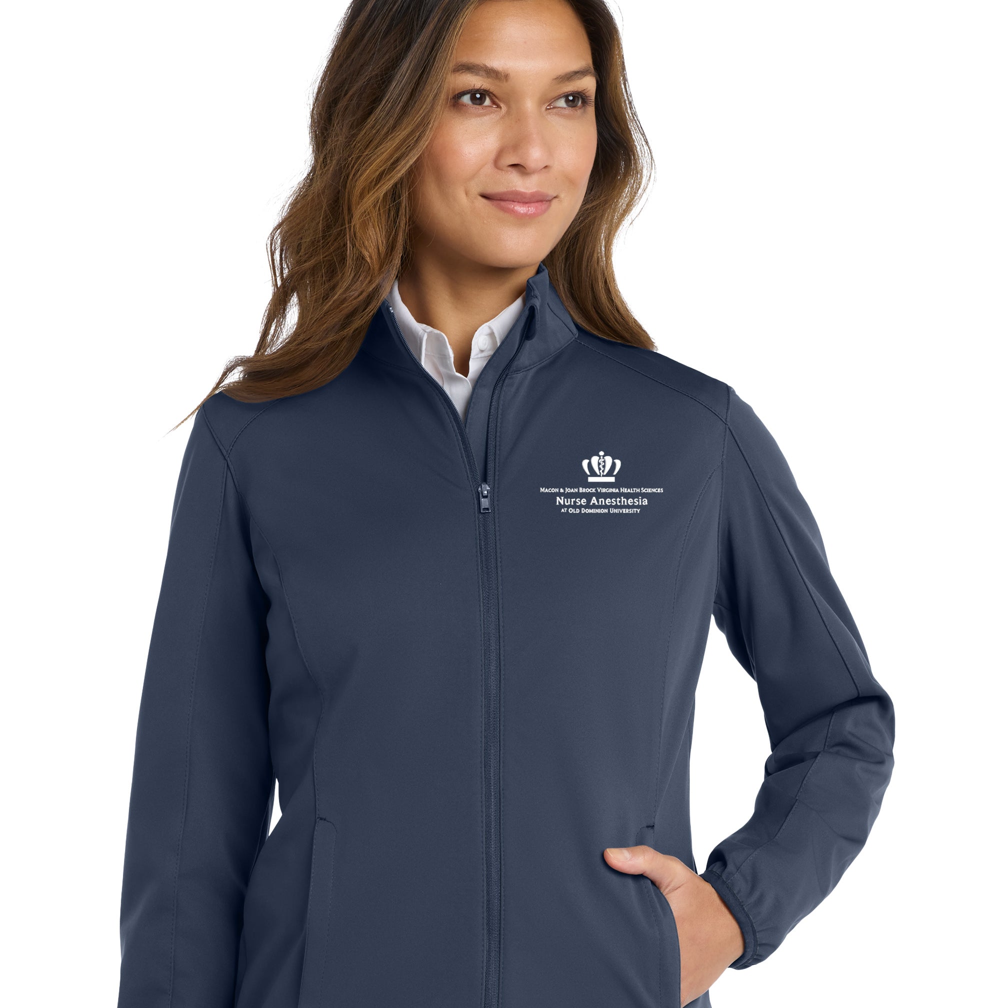Old Dominion University, Nurse Anesthesia, Women's Active Soft Shell Jacket -Navy