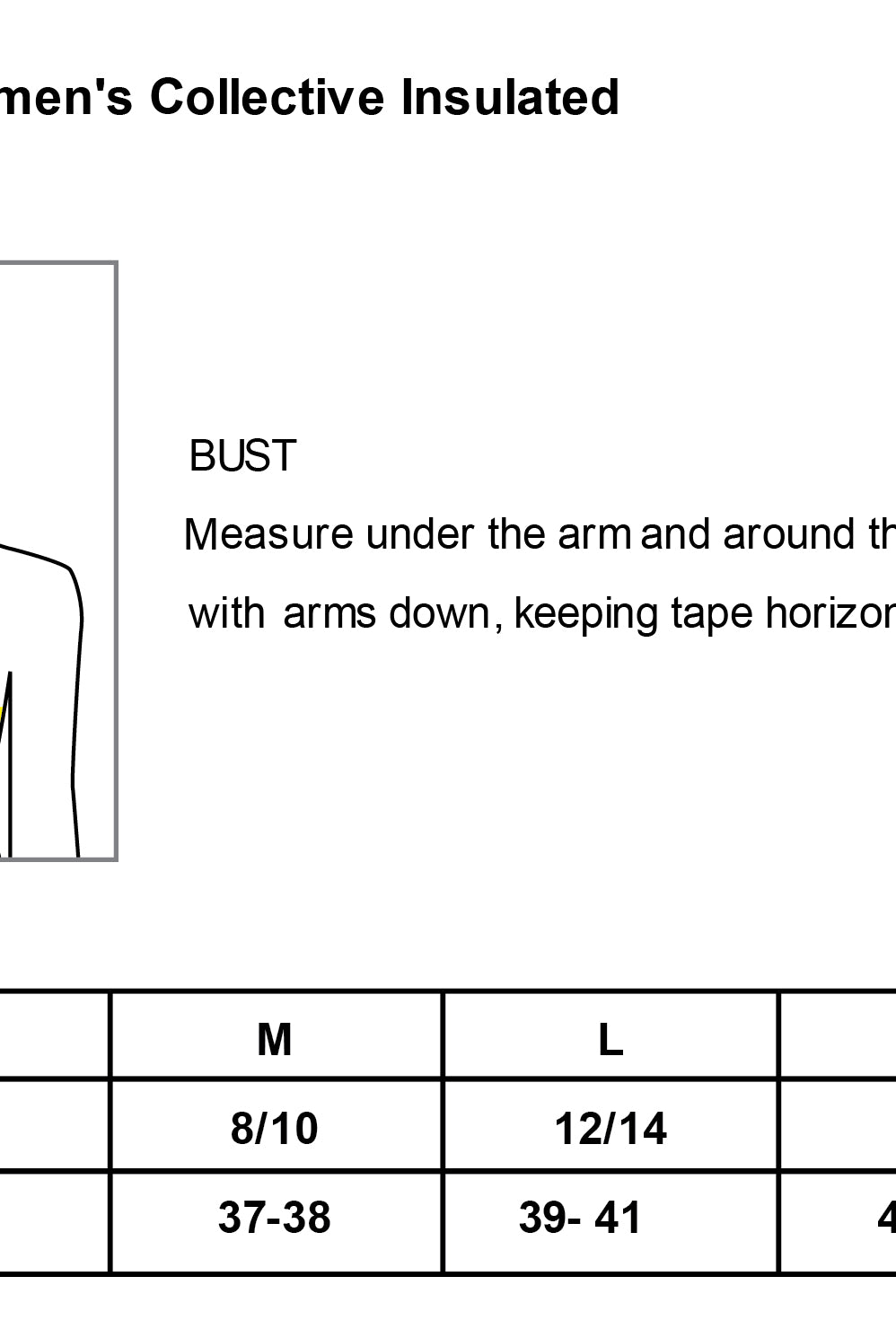 Old Dominion University, Alumni, Vintage Logo, Women's Collective Insulated Vest - Size chart