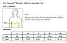 Old Dominion University, ODU Military - Alumni, Women's Collective Insulated Vest - Size Chart