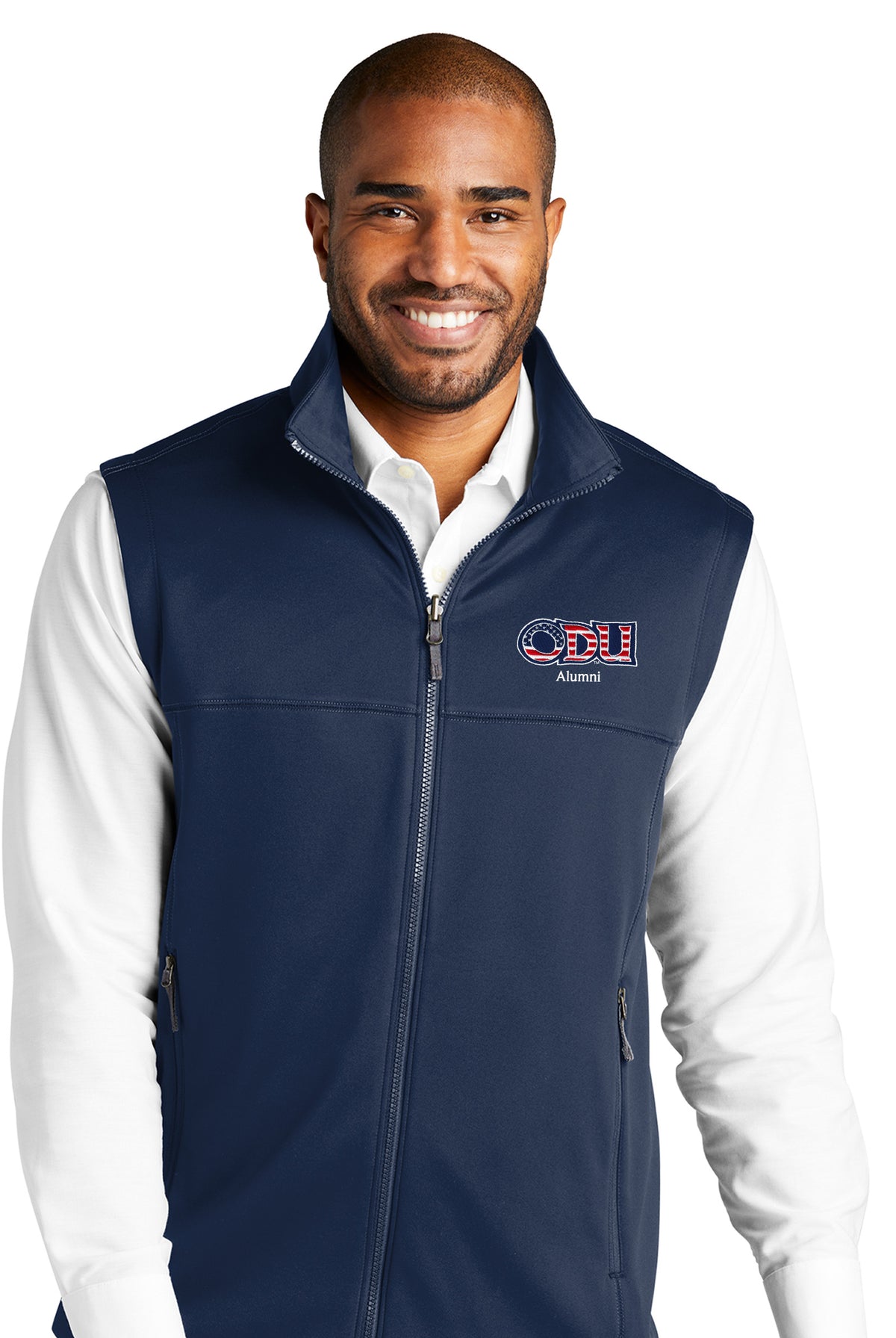 Old Dominion University, ODU Military - Alumni, Collective Smooth Fleece Vest - Navy