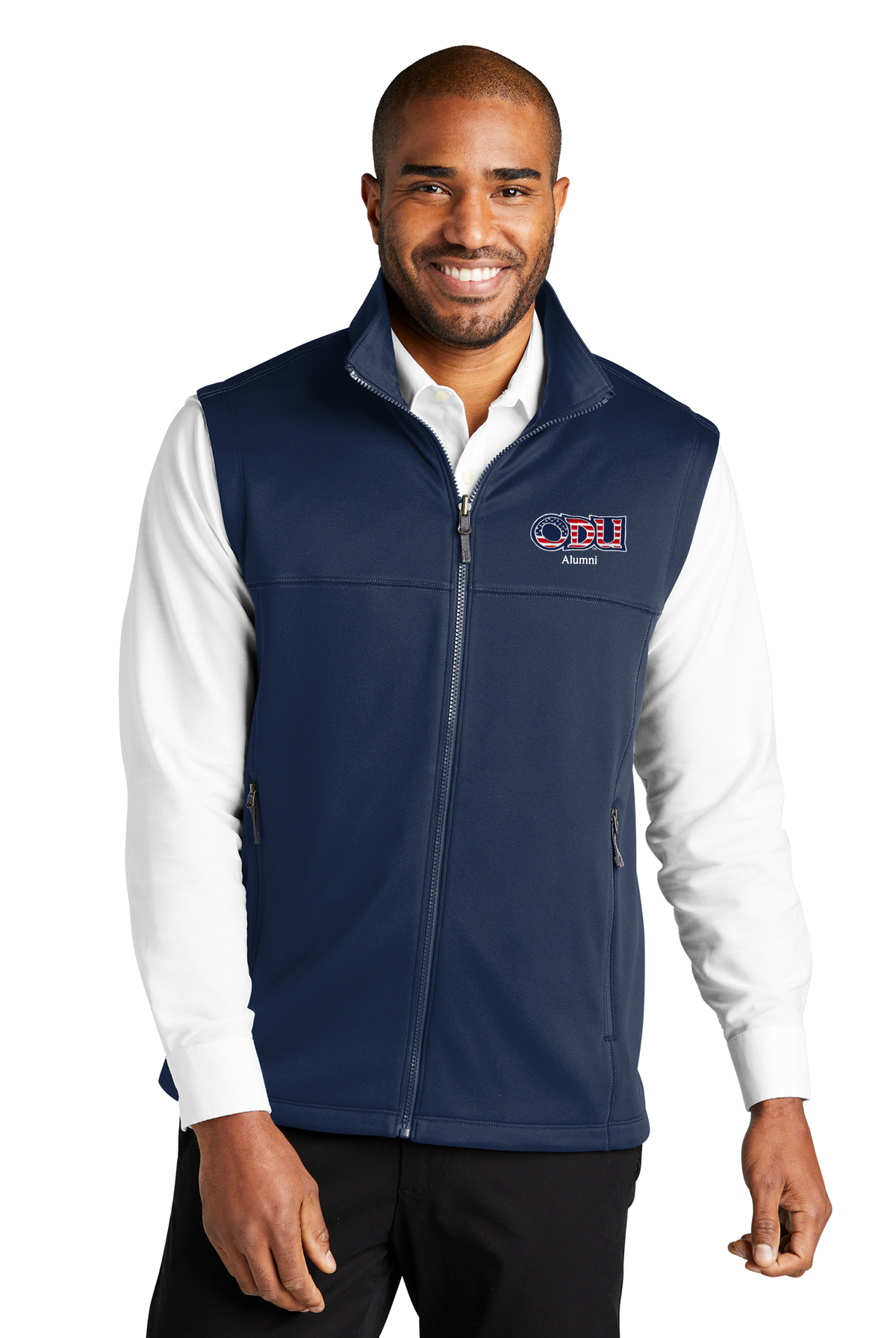Old Dominion University, ODU Military - Alumni, Collective Smooth Fleece Vest - Navy