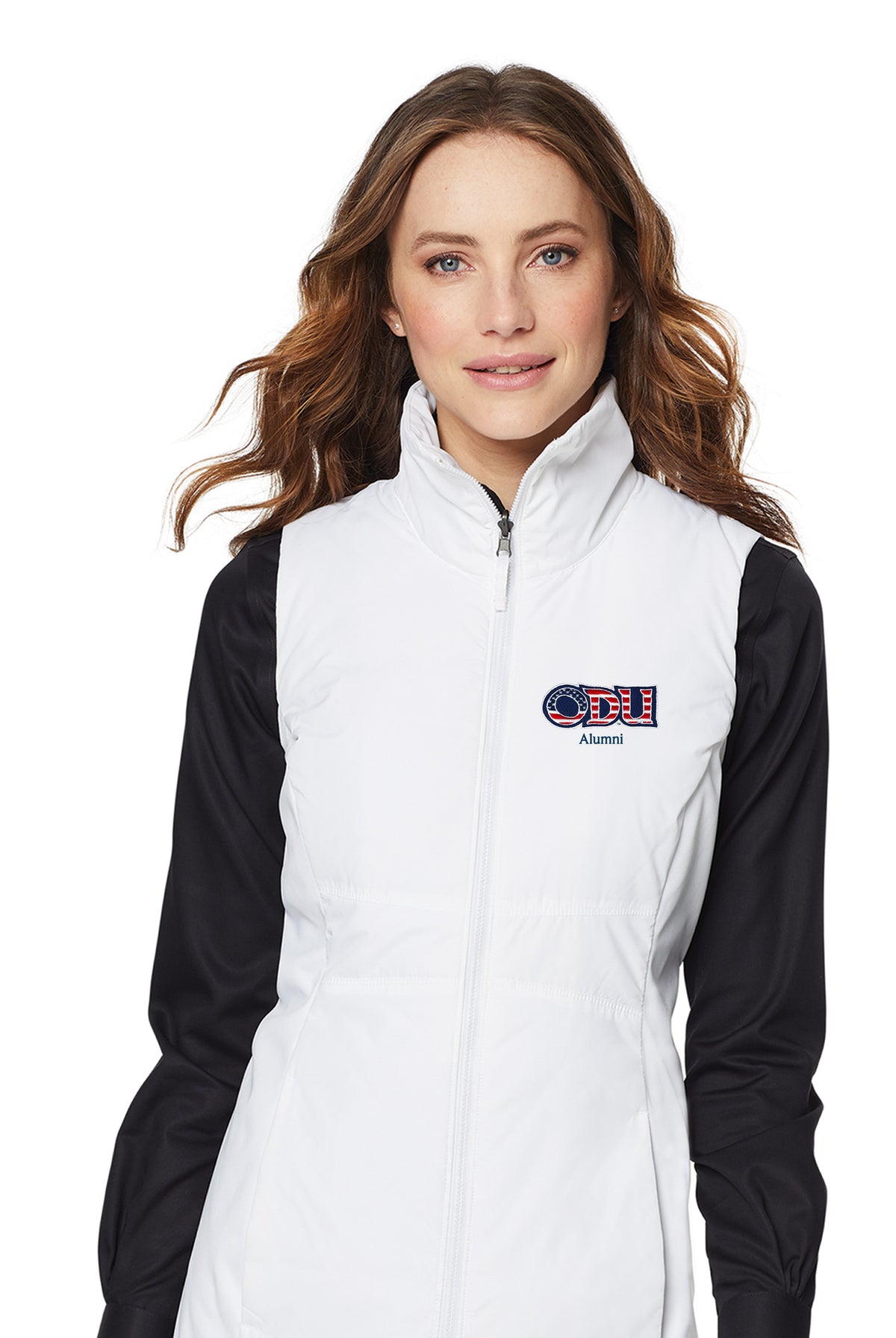 Old Dominion University, ODU Military - Alumni, Women's Collective Insulated Vest - White