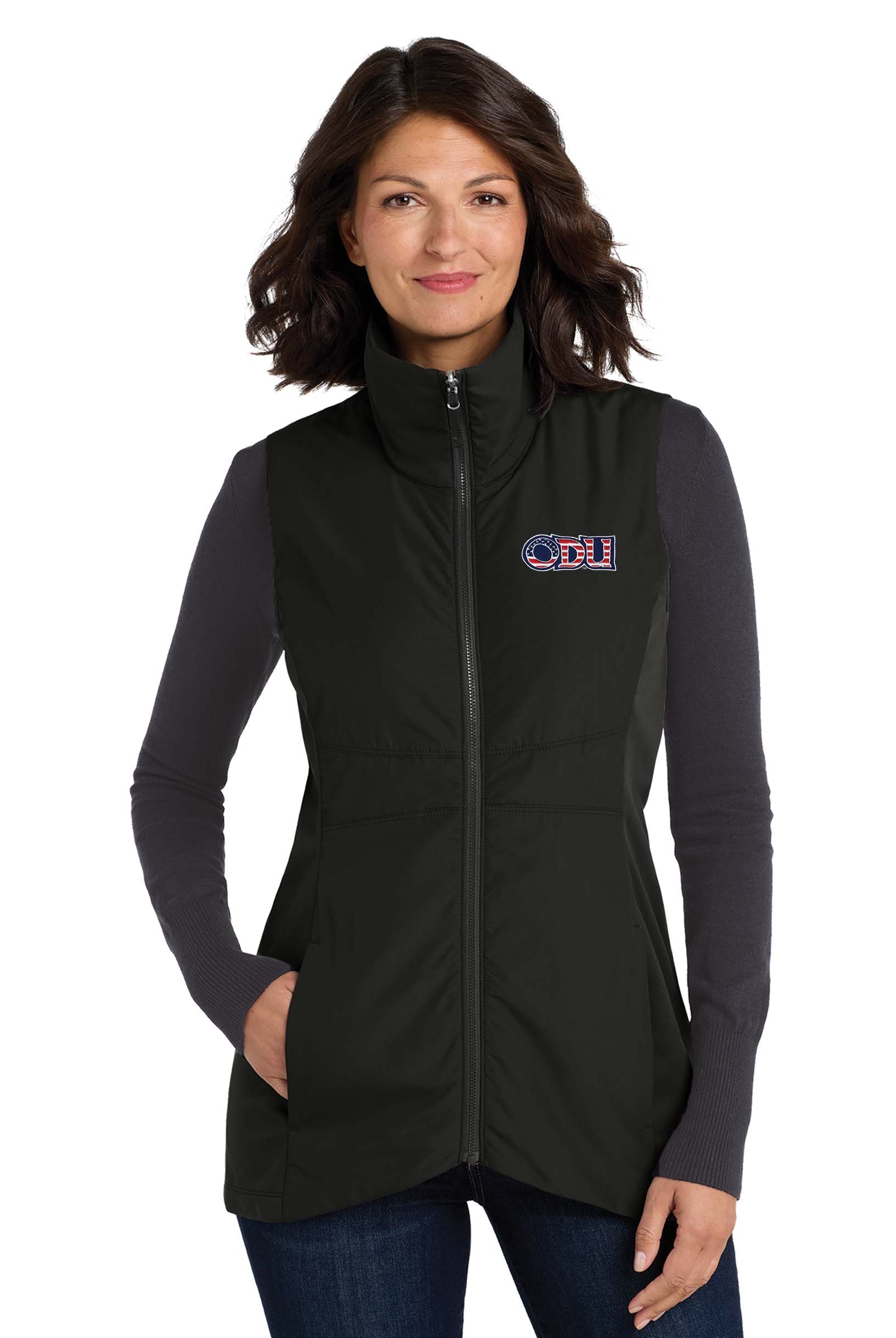 Old Dominion University, ODU Military - Military Logo, Women's Collective Insulated Vest - Black