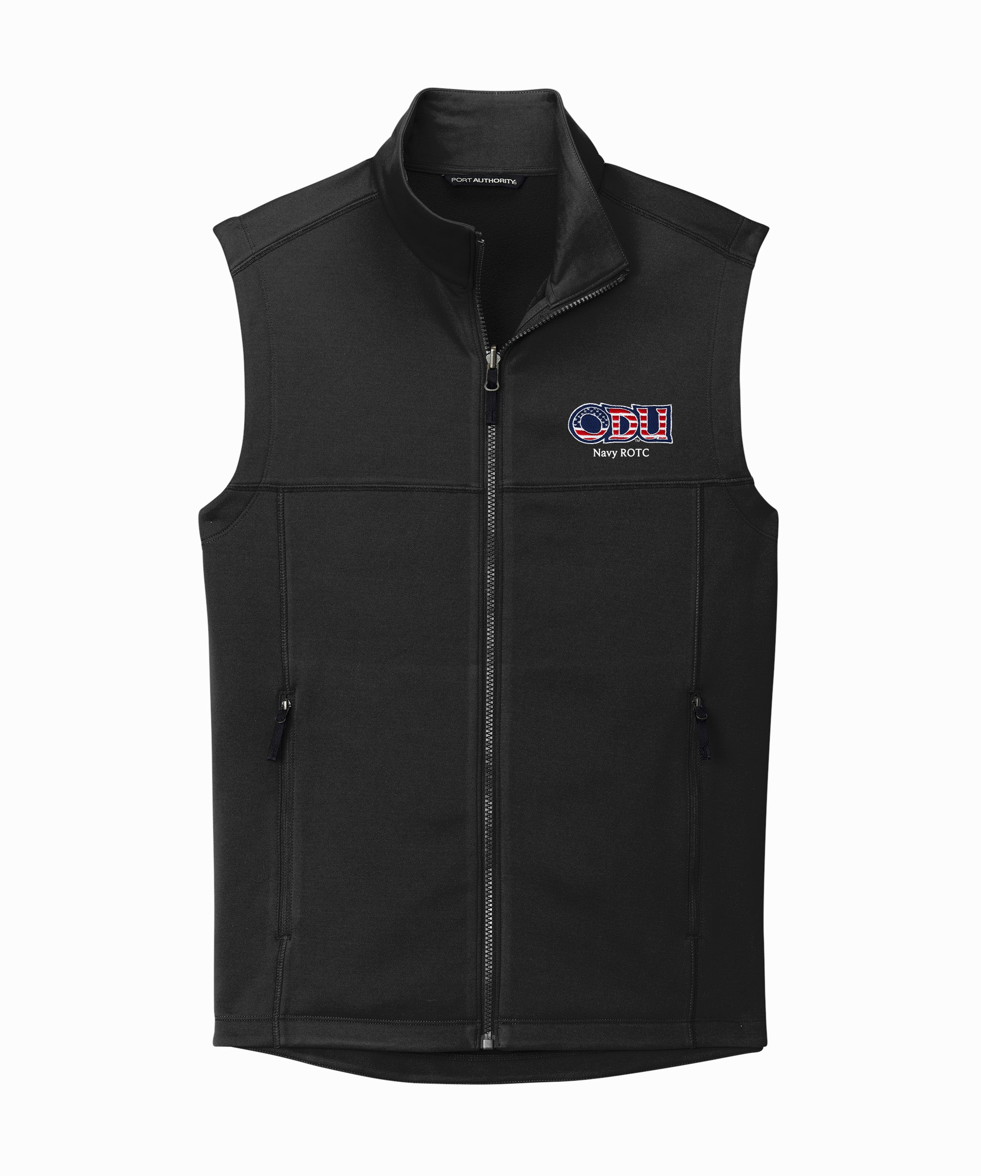 Old Dominion University, ODU Military - Navy ROTC, Collective Smooth Fleece Vest - Black