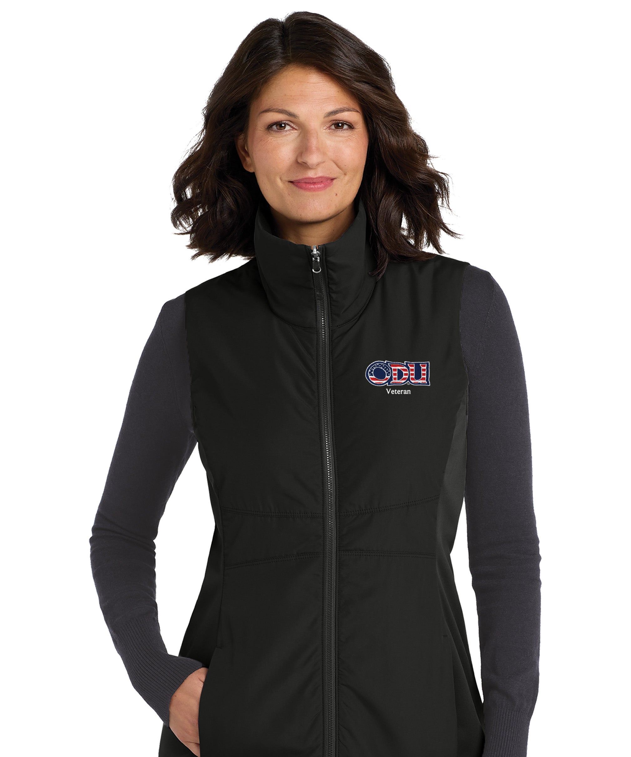 Old Dominion University, ODU Military - Veteran, Women's Collective Insulated Vest - Black