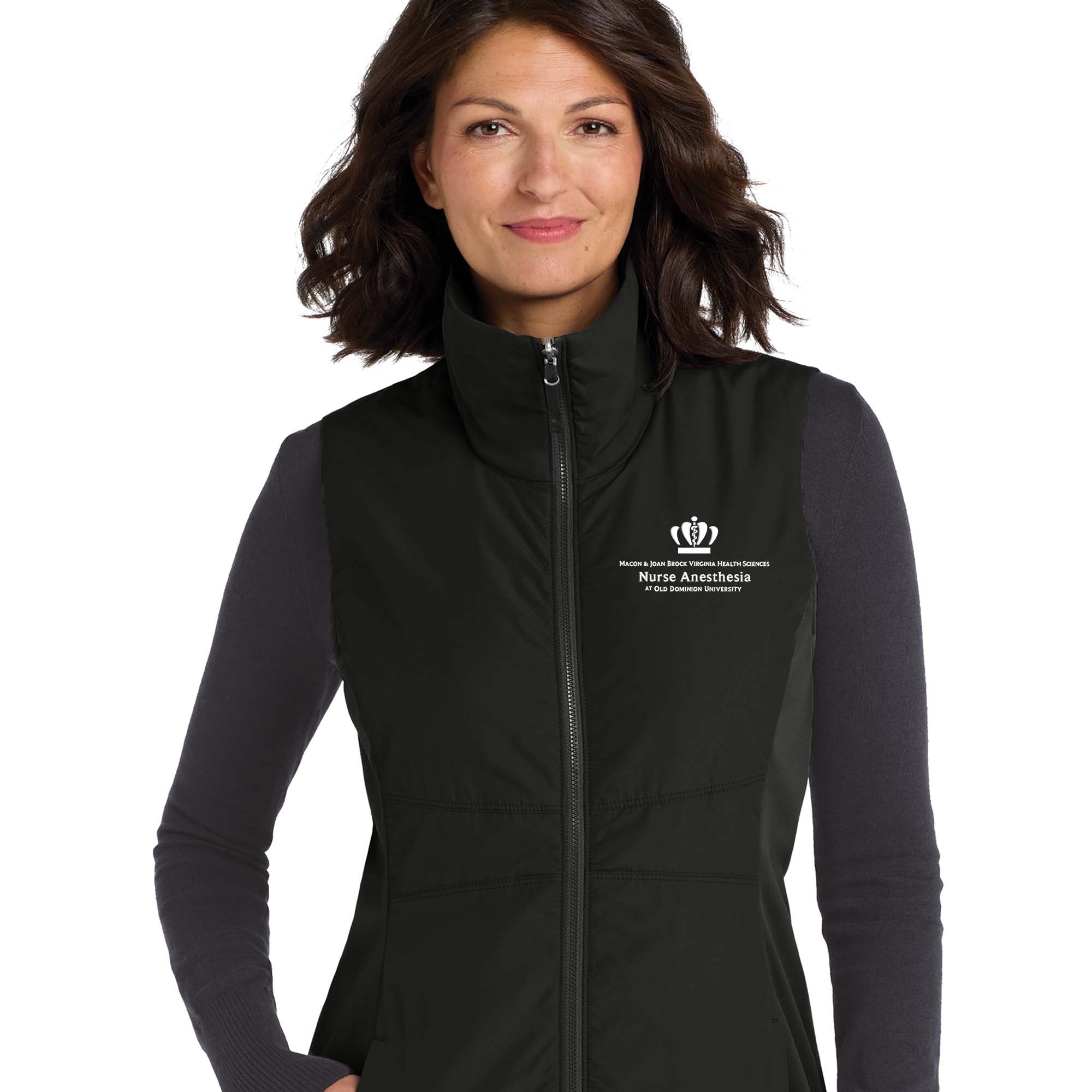 Old Dominion University, Nurse Anesthesia, Women's Collective Insulated Vest - Black