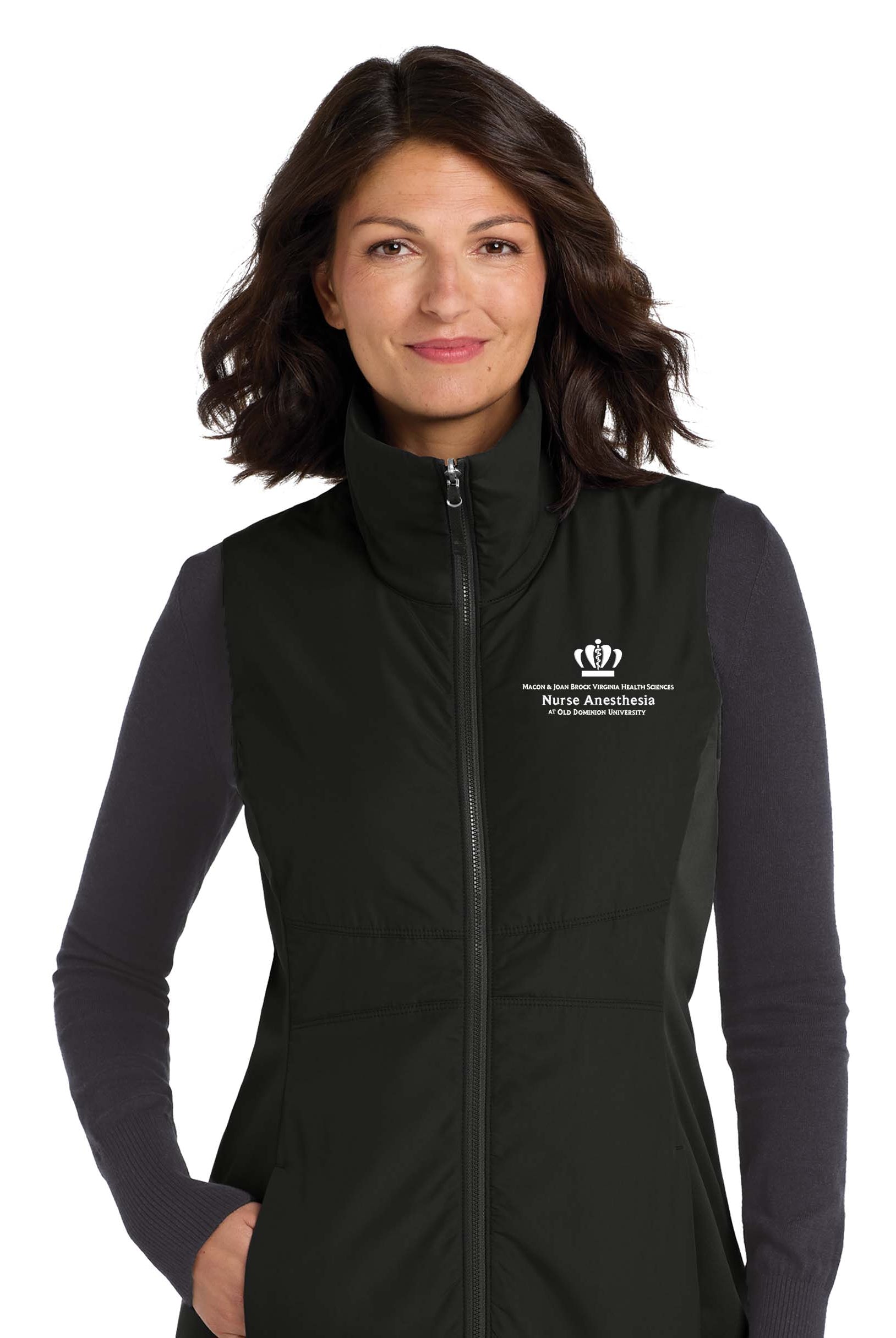 Old Dominion University, Nurse Anesthesia, Women's Collective Insulated Vest - Black