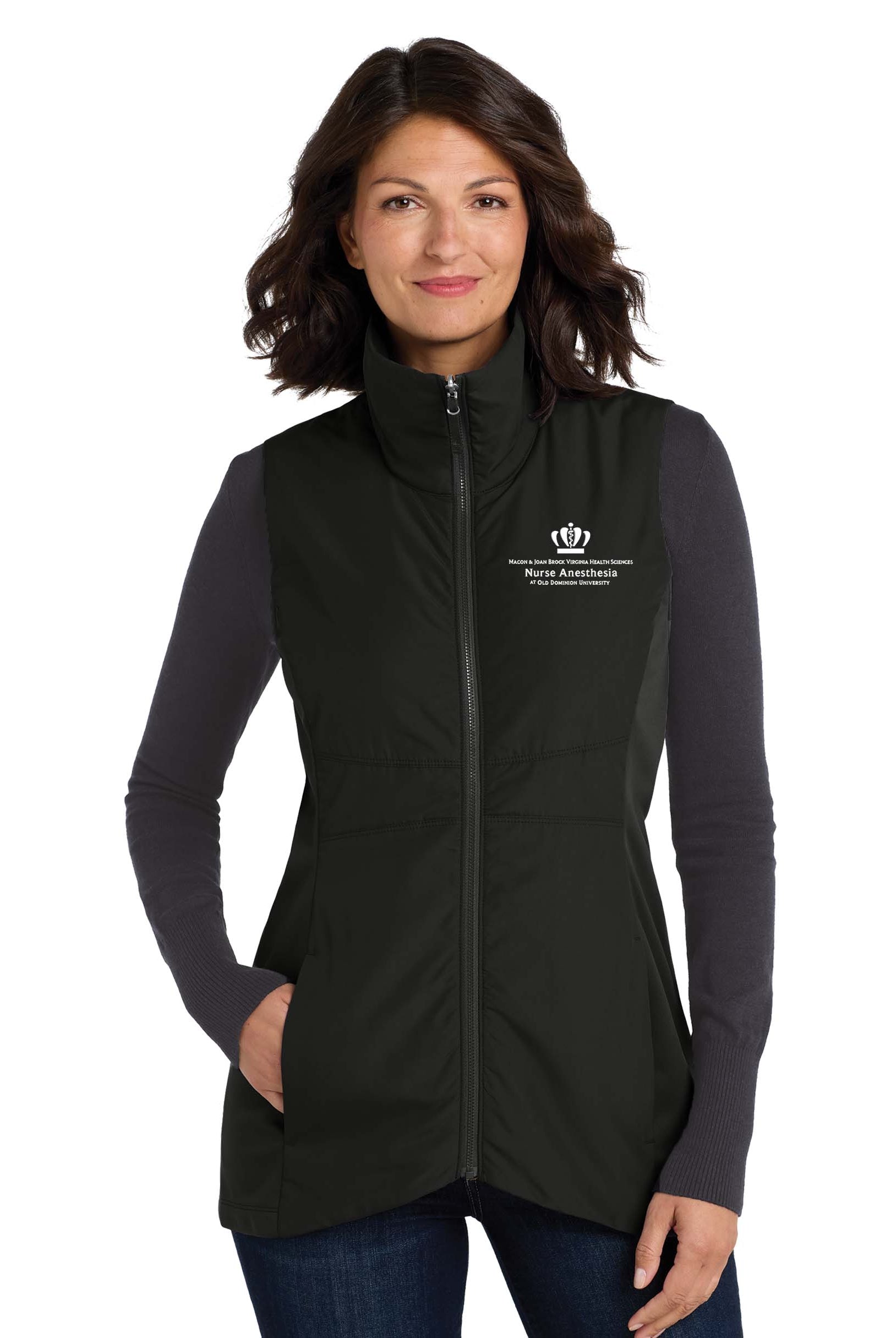 Old Dominion University, Nurse Anesthesia, Women's Collective Insulated Vest - Black