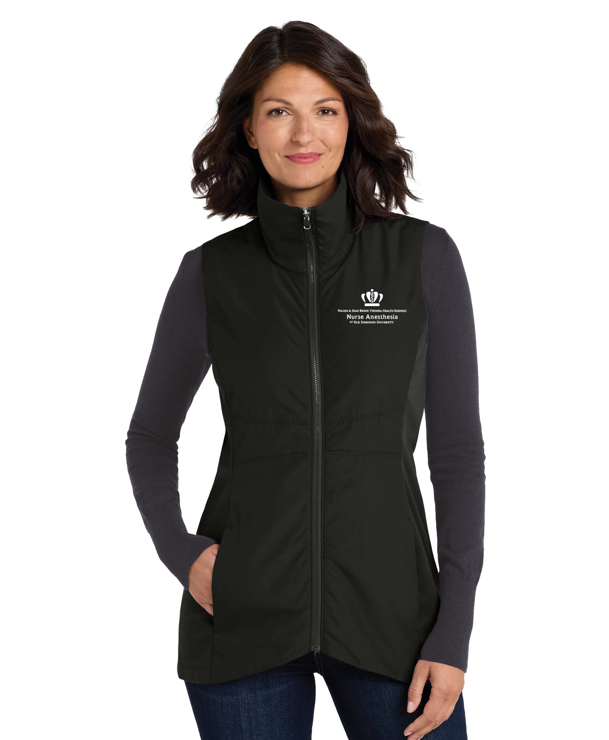 Old Dominion University, Nurse Anesthesia, Women's Collective Insulated Vest - Black