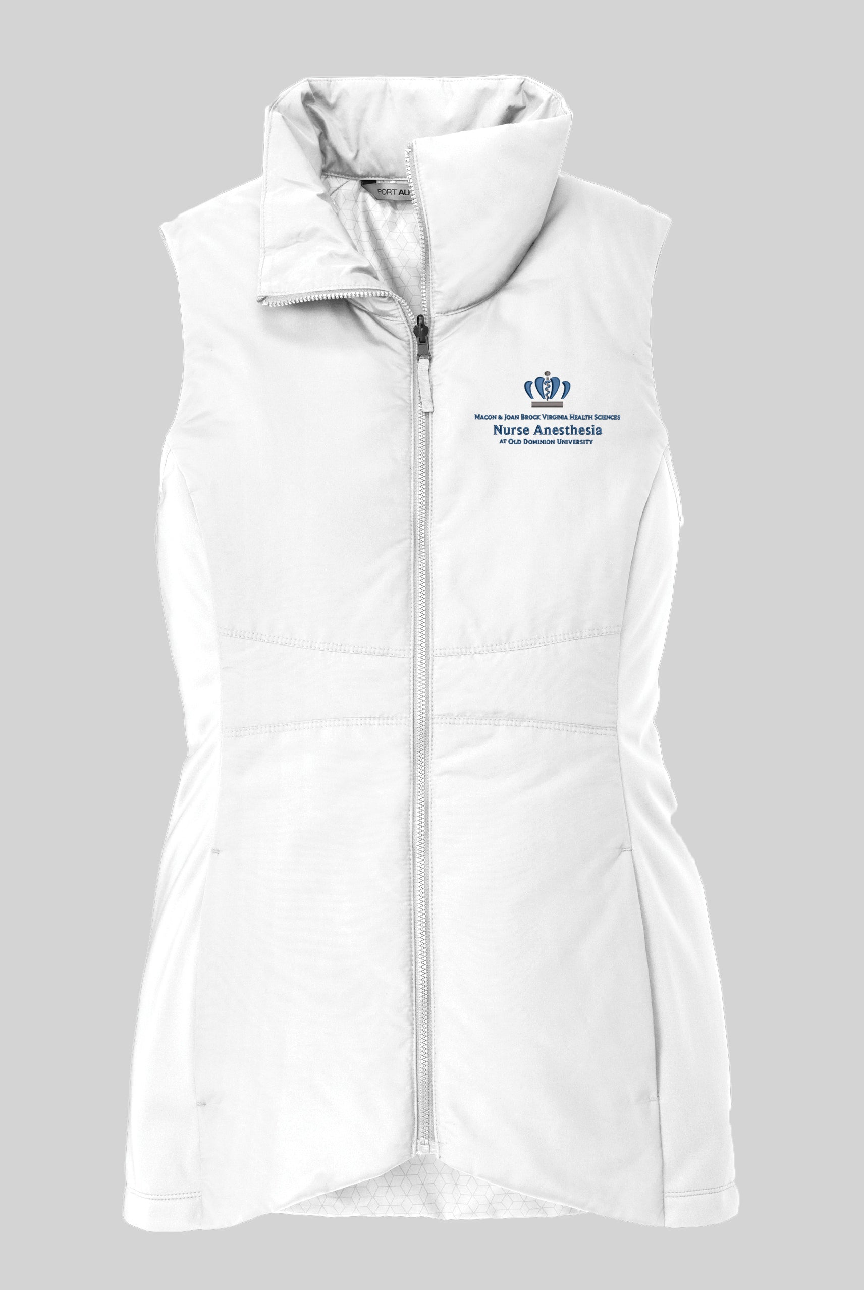 Old Dominion University, Nurse Anesthesia, Women's Collective Insulated Vest - White