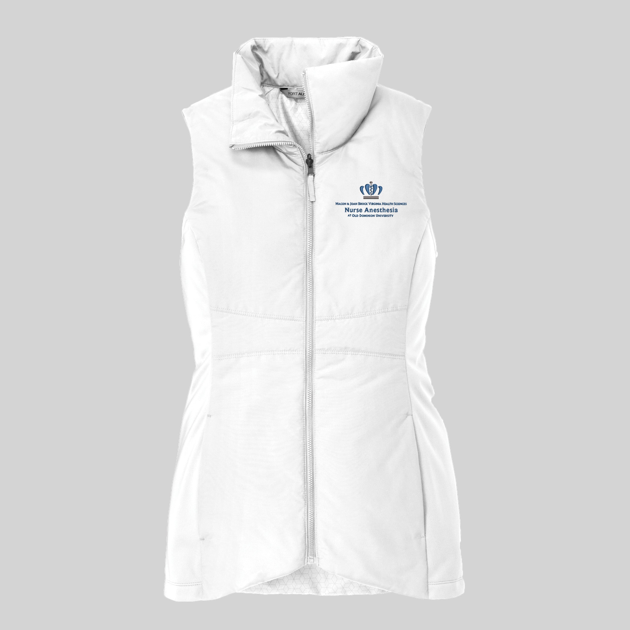 Old Dominion University, Nurse Anesthesia, Women's Collective Insulated Vest - White