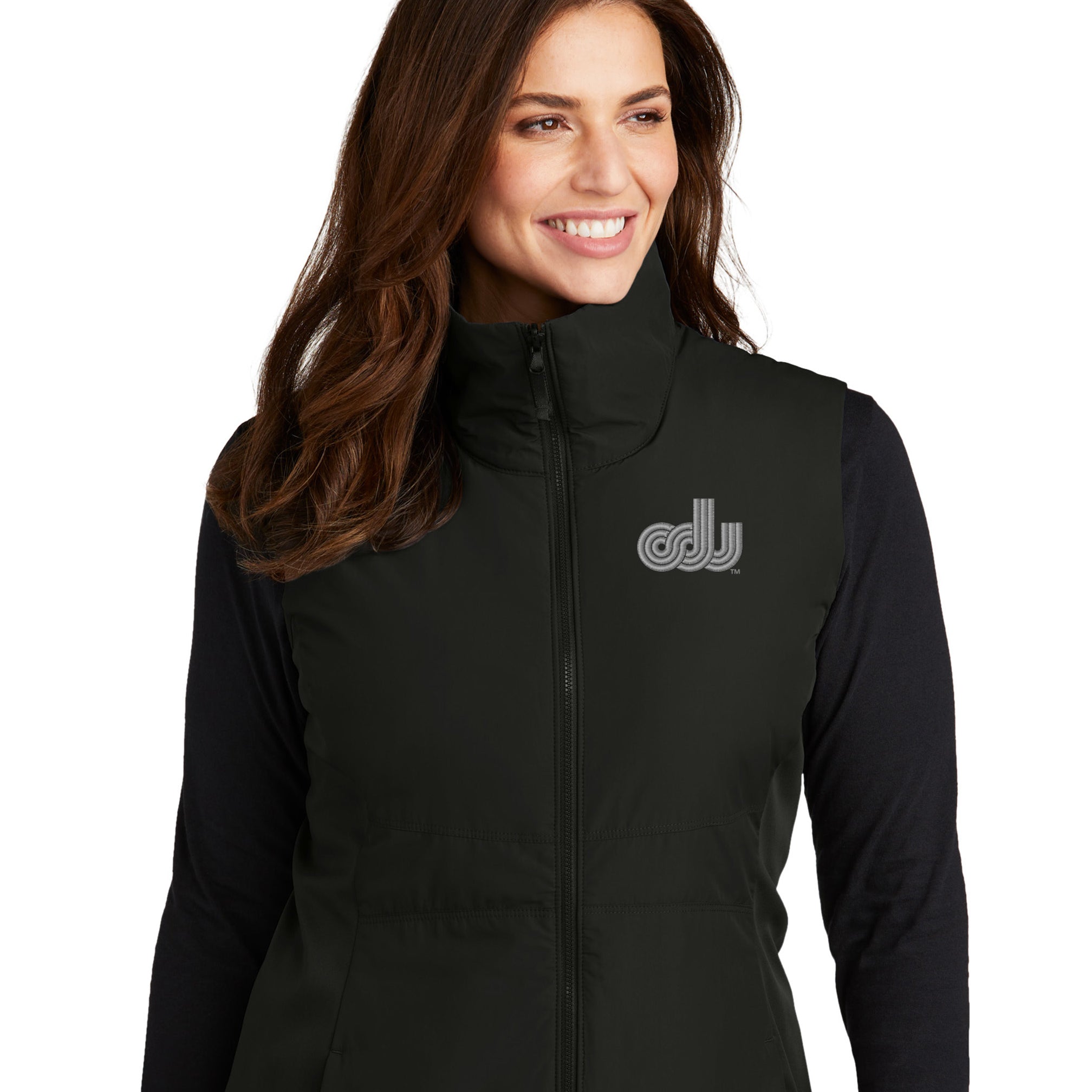 Old Dominion University, Vintage Logo, Women's Collective Insulated Vest - Black