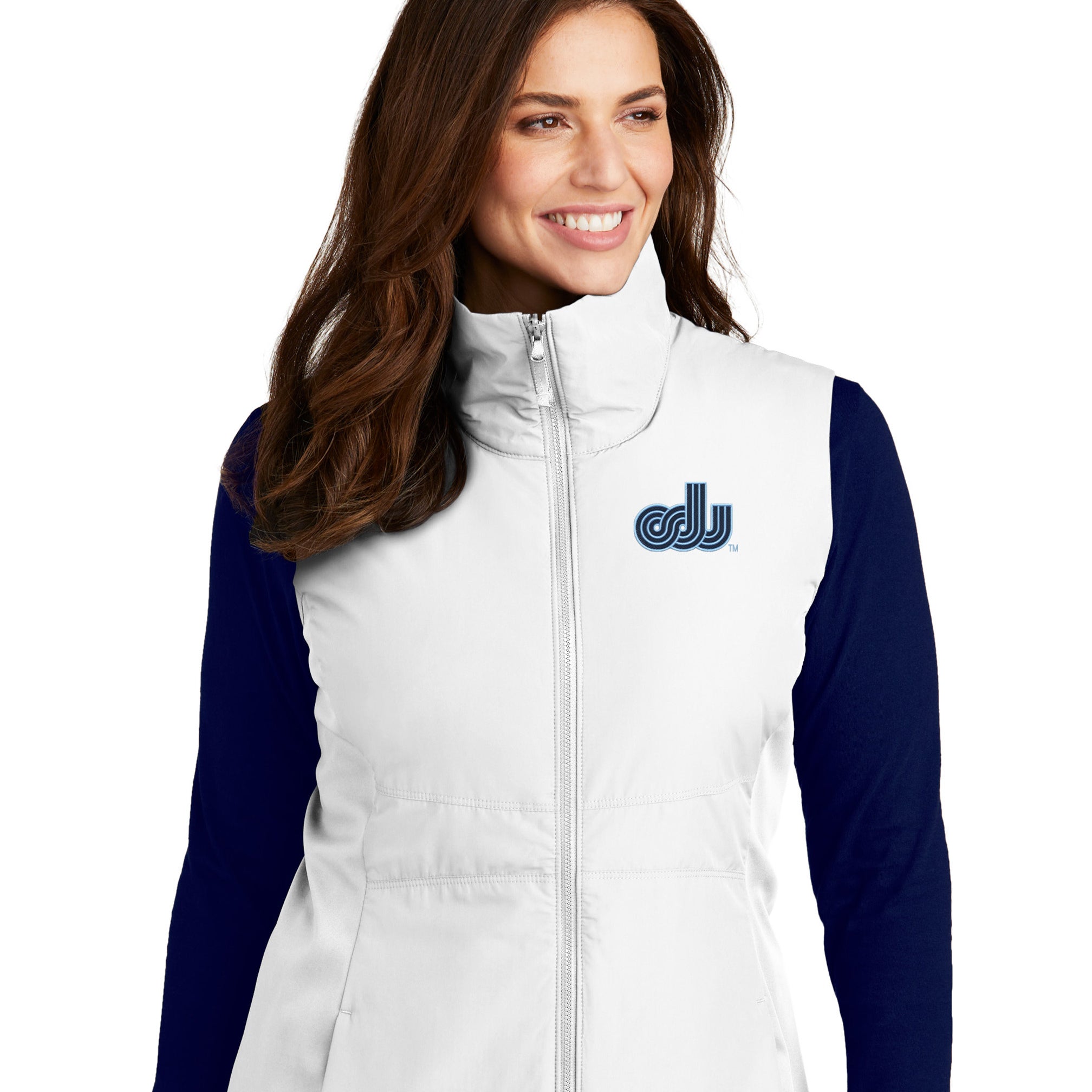 Old Dominion University, Vintage Logo, Women's Collective Insulated Vest - White