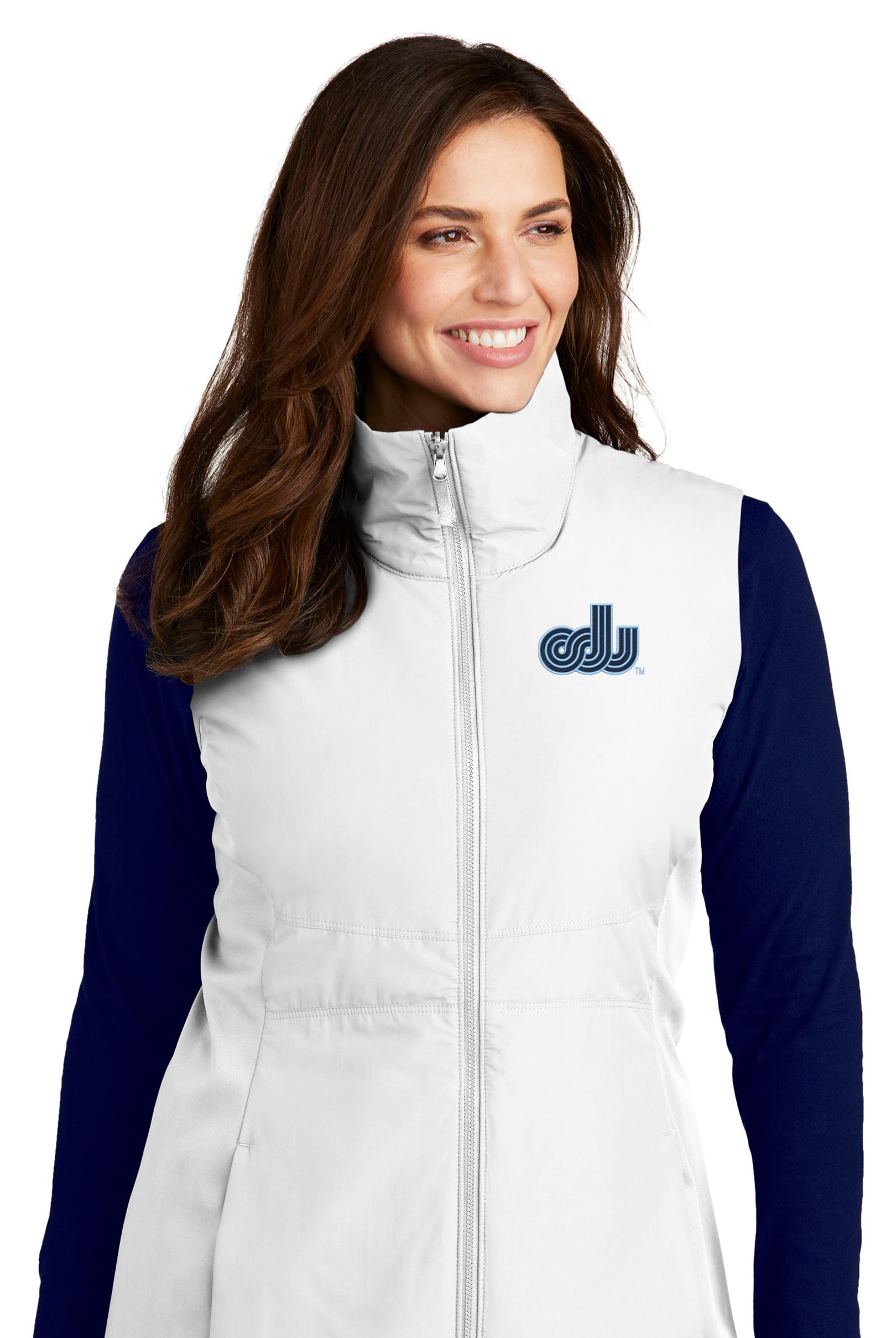 Old Dominion University, Vintage Logo, Women's Collective Insulated Vest - White