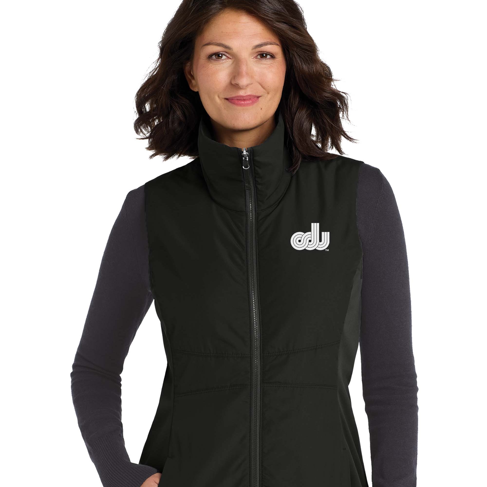 Old Dominion University, Vintage Logo, Women's Collective Insulated Vest - Black