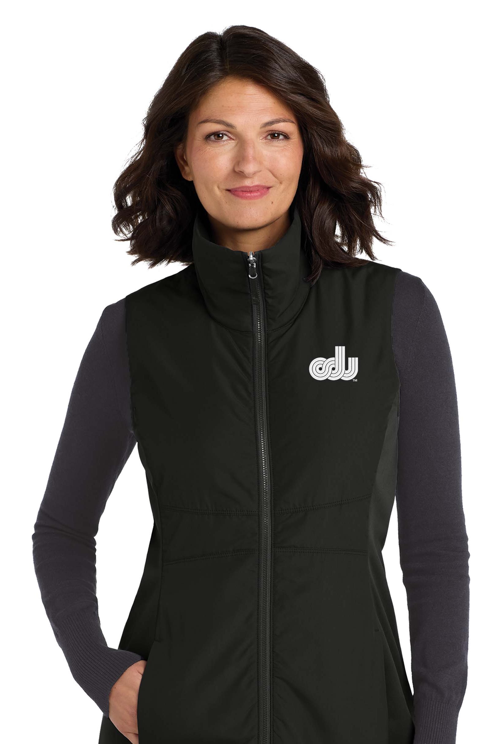 Old Dominion University, Vintage Logo, Women's Collective Insulated Vest - Black