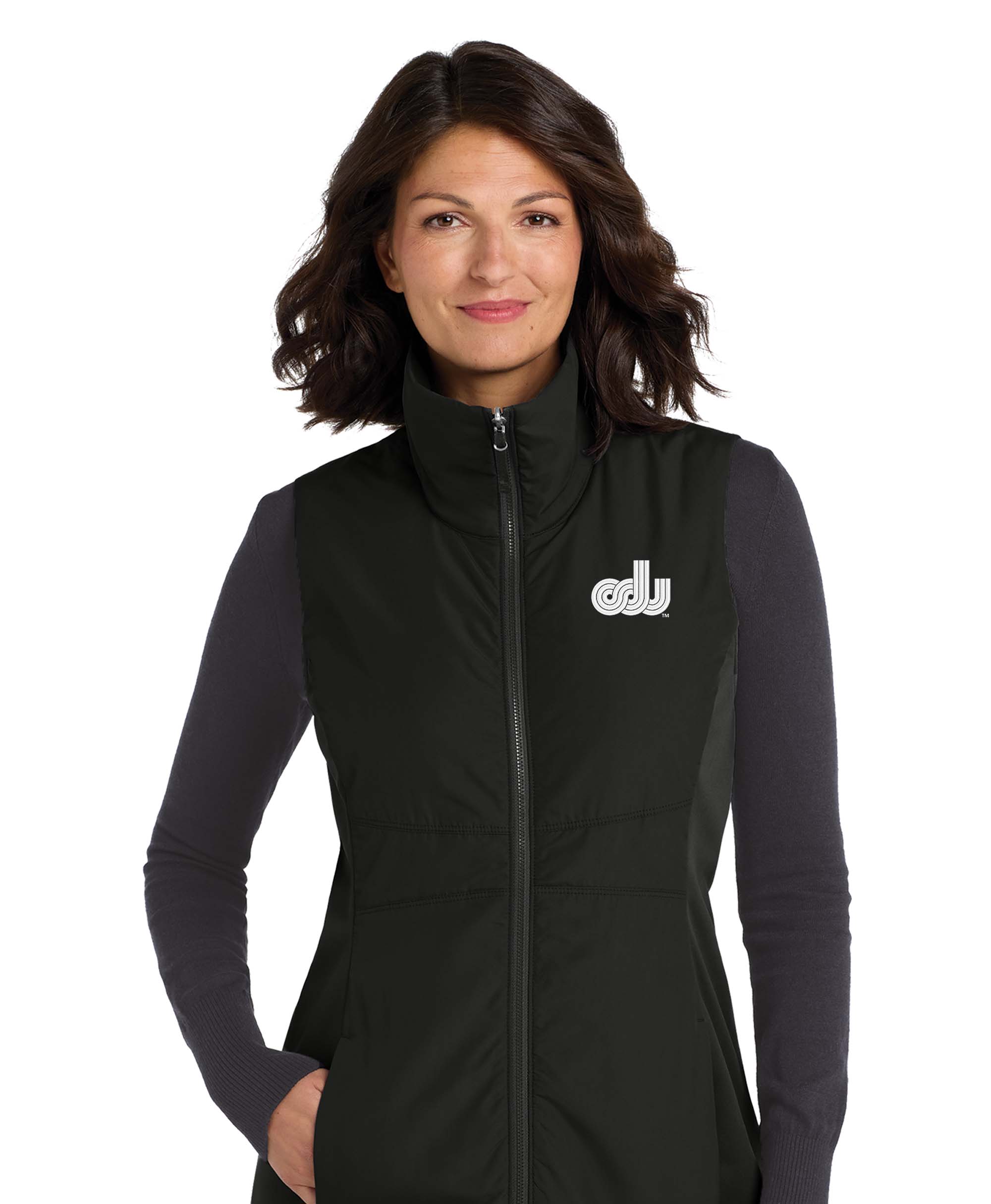 Old Dominion University, Vintage Logo, Women's Collective Insulated Vest - Black