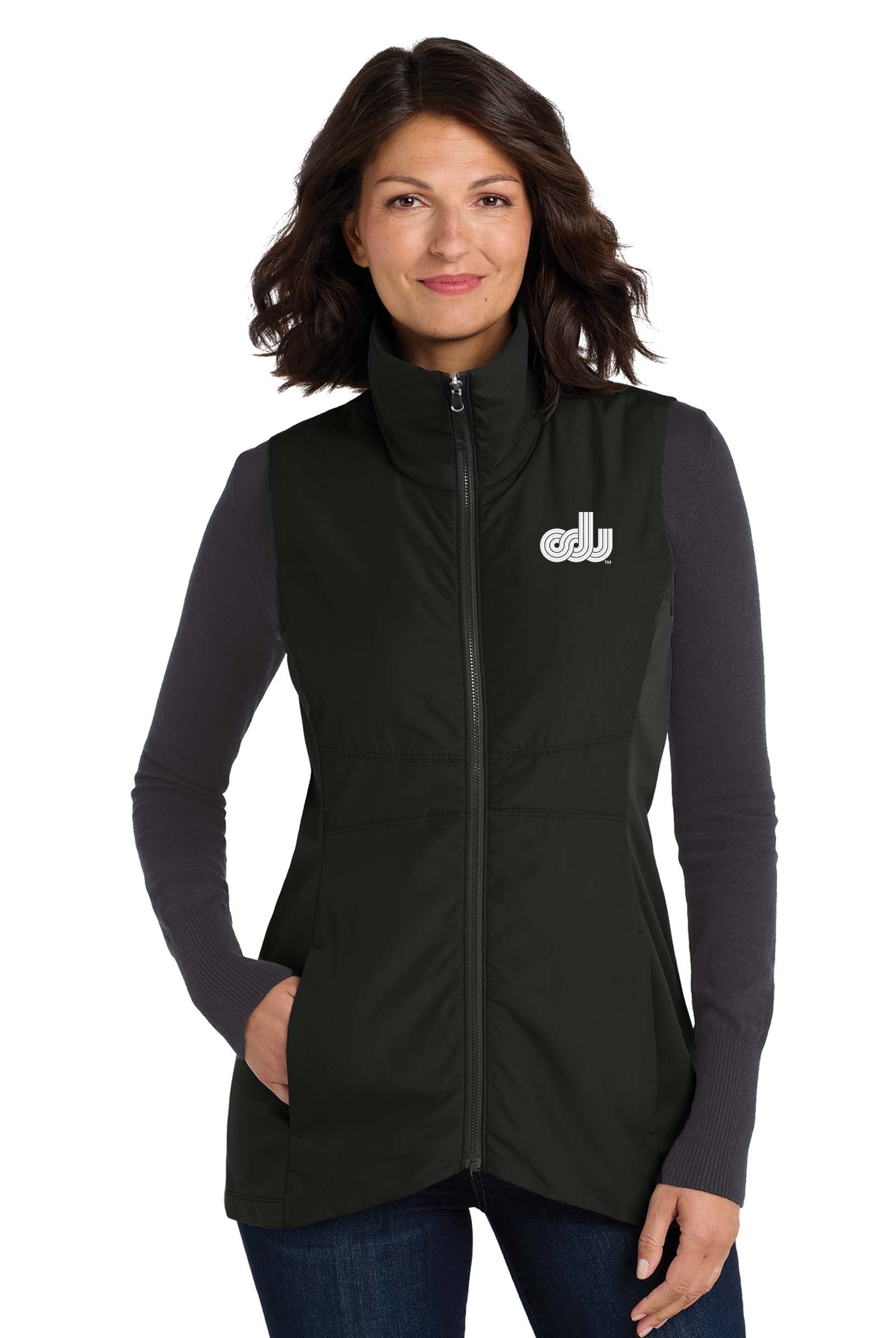 Old Dominion University, Vintage Logo, Women's Collective Insulated Vest - Black