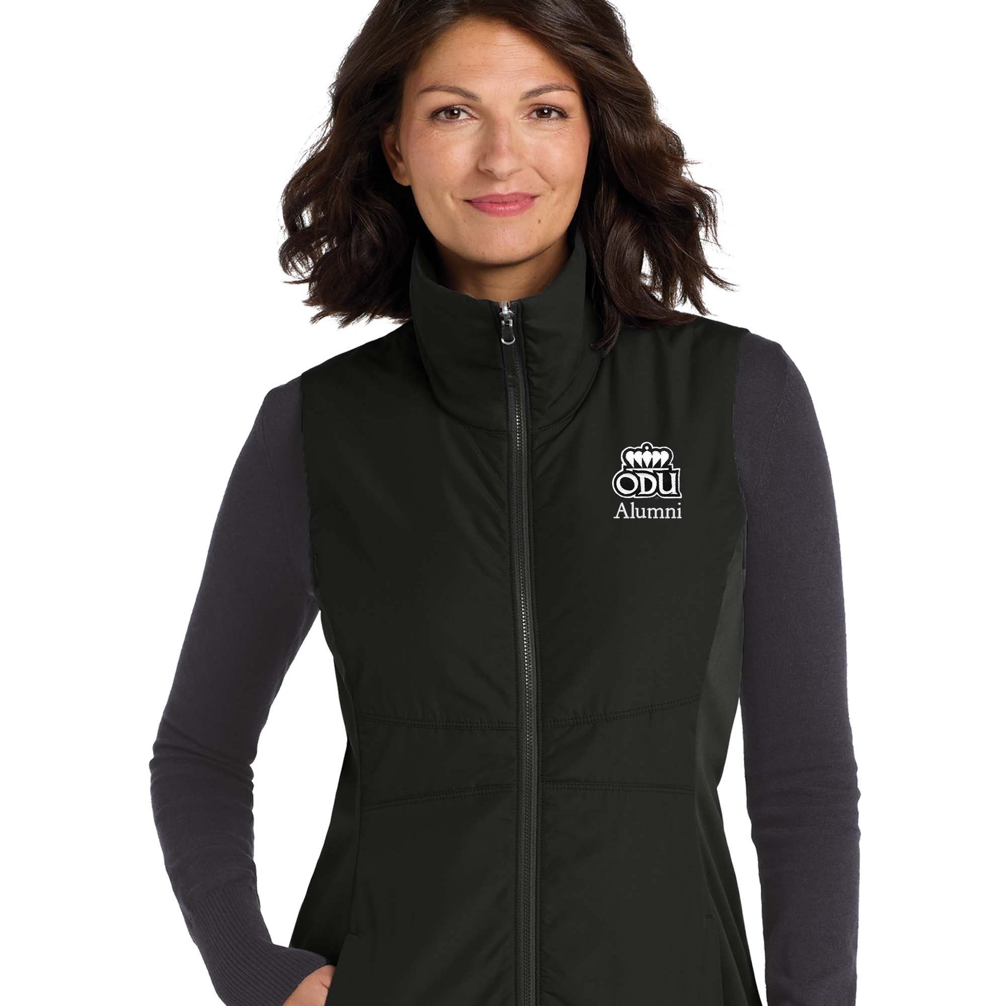 Official, Old Dominion University, Alumni, Women's Collective Insulated Vest - Black