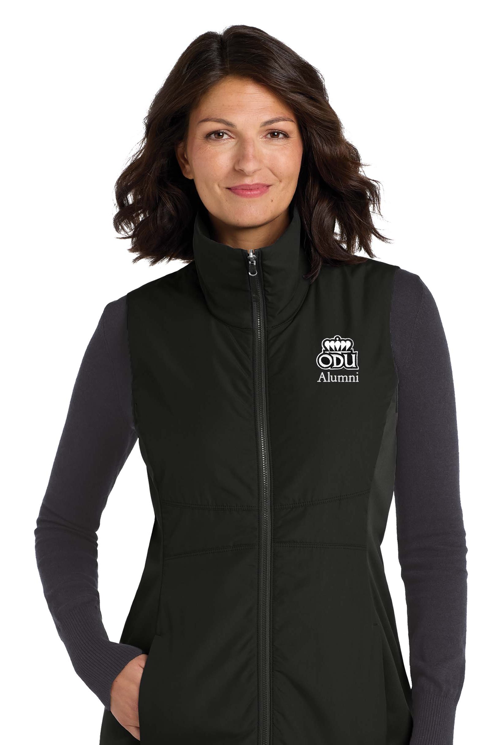 Official, Old Dominion University, Alumni, Women's Collective Insulated Vest - Black