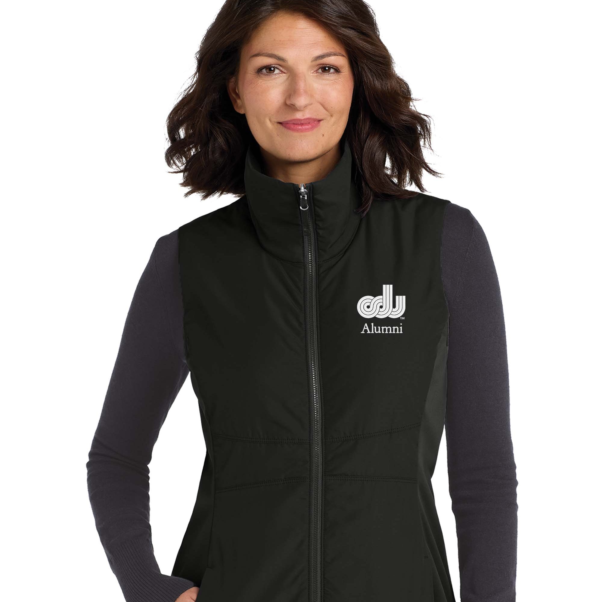 Old Dominion University, Alumni, Vintage Logo, Women's Collective Insulated Vest - Black