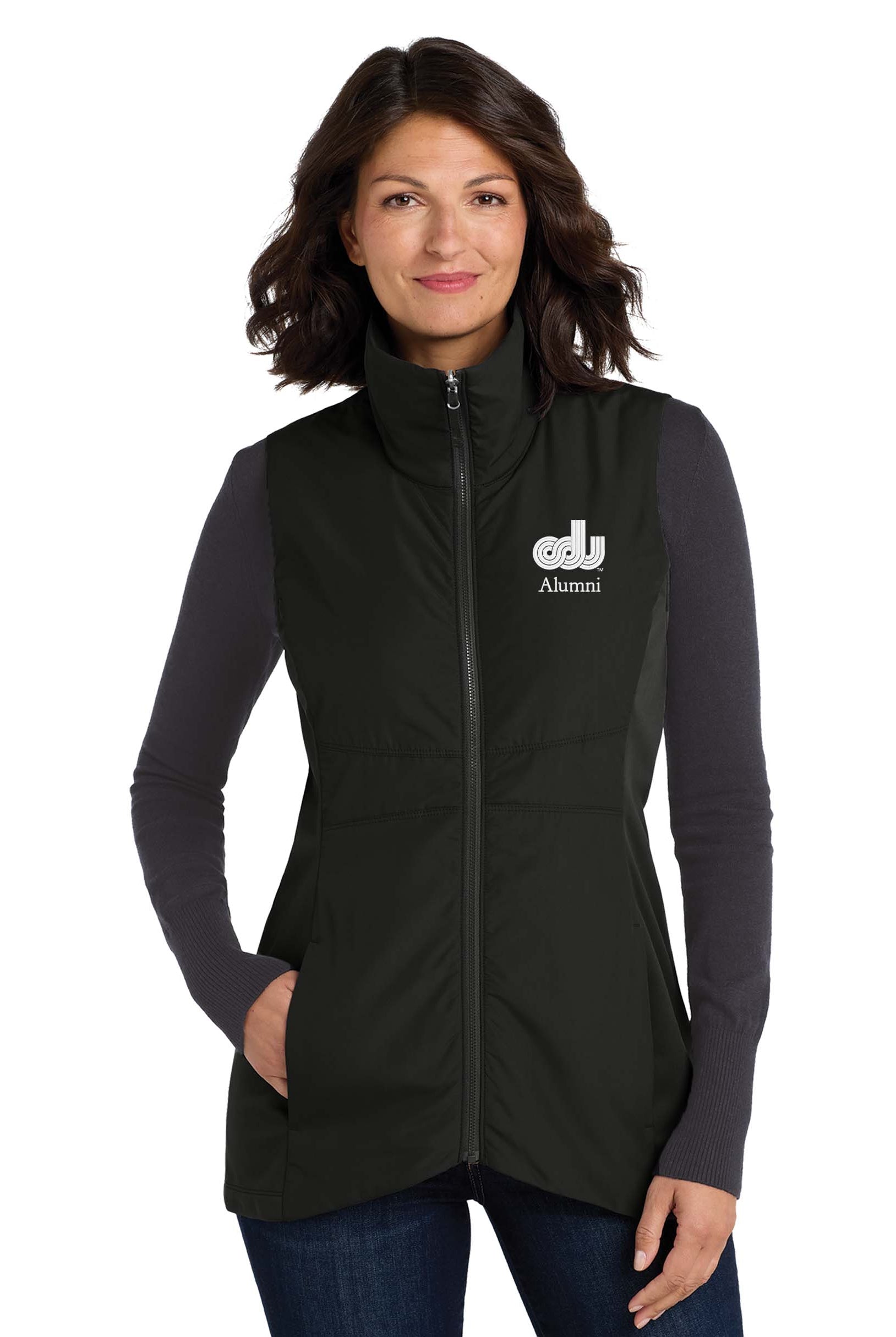 Old Dominion University, Alumni, Vintage Logo, Women's Collective Insulated Vest - Black
