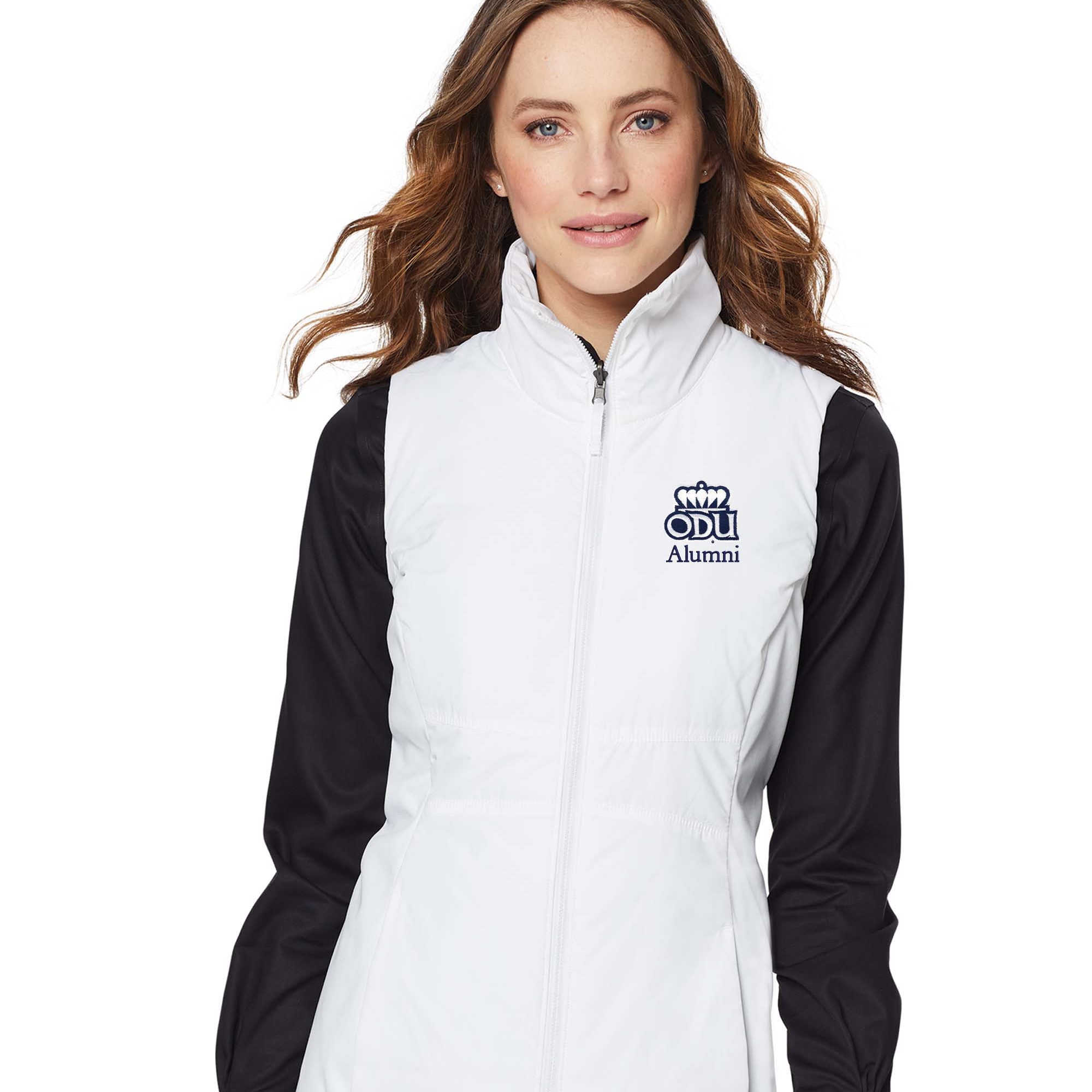 Official, Old Dominion University, Alumni, Women's Collective Insulated Vest - White