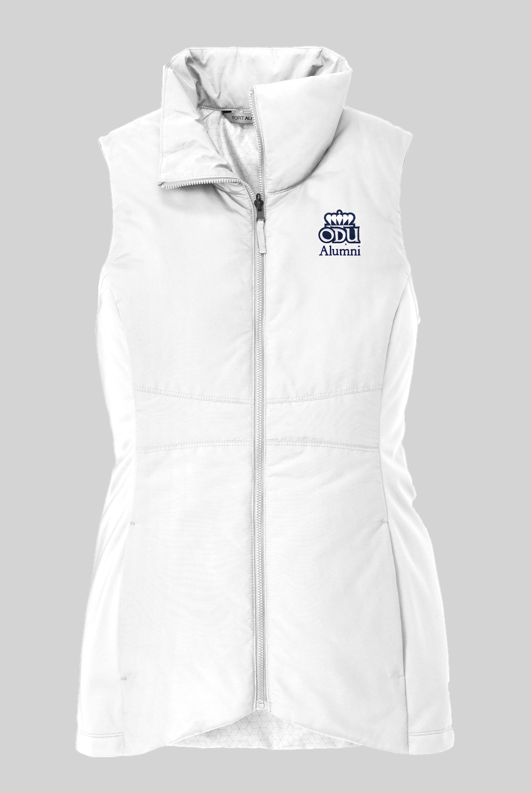 Official, Old Dominion University, Alumni, Women's Collective Insulated Vest - White