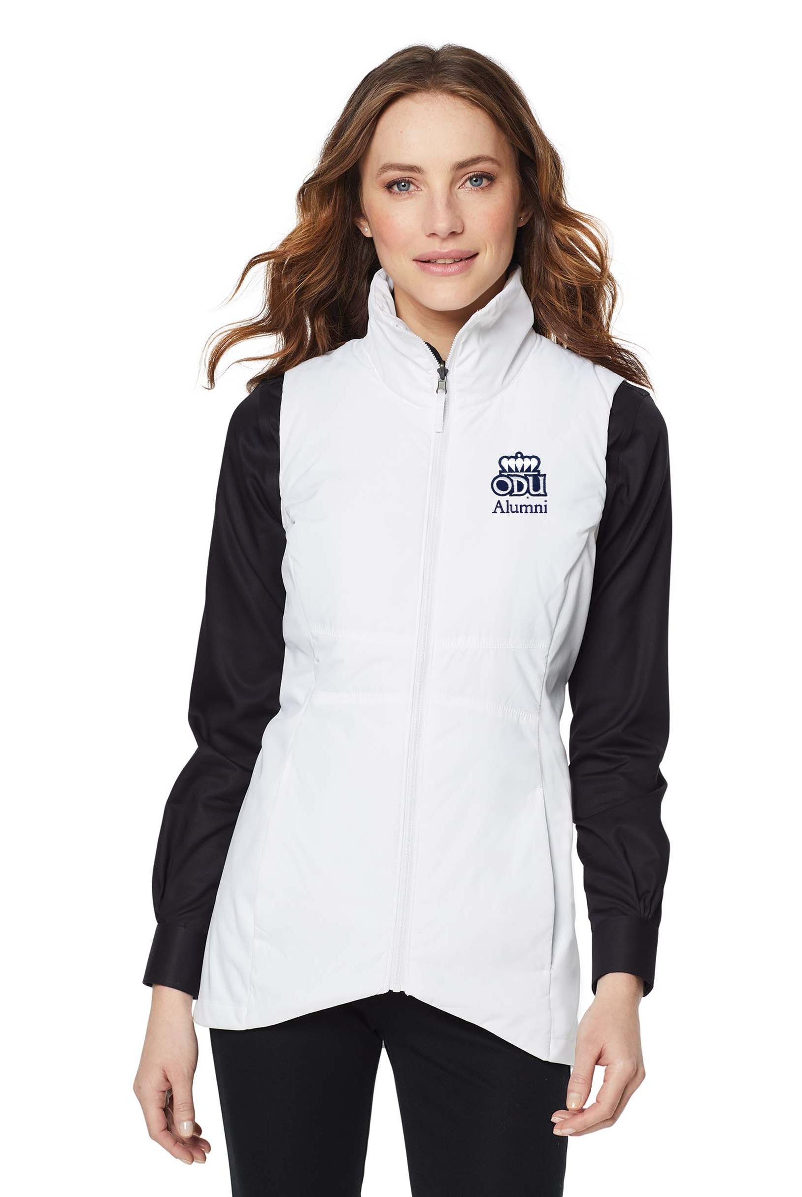 Official, Old Dominion University, Alumni, Women's Collective Insulated Vest - White